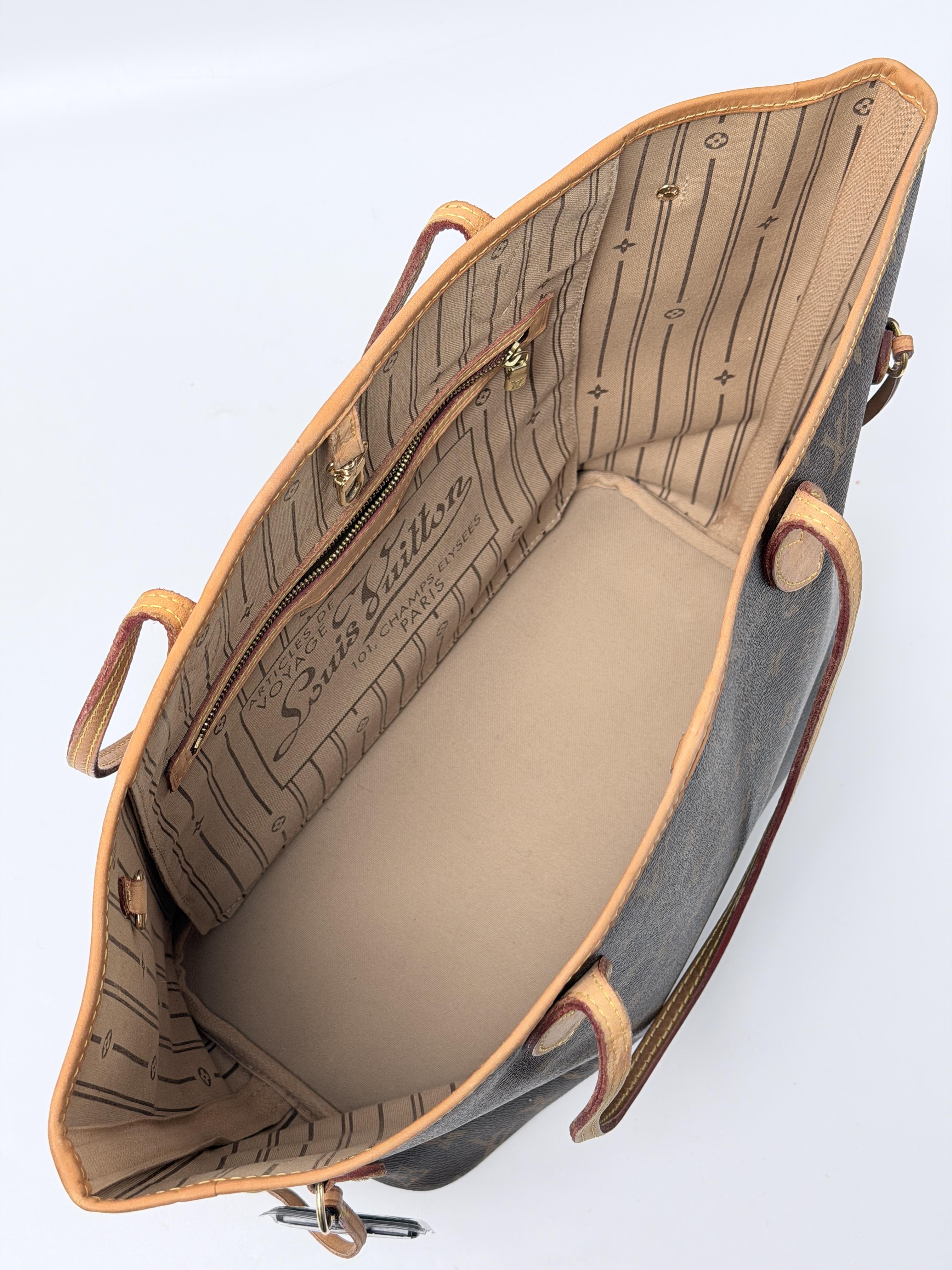 Neverfull Monogram MM Shopper Tote Bag Shoulder Handbag JA1425LV