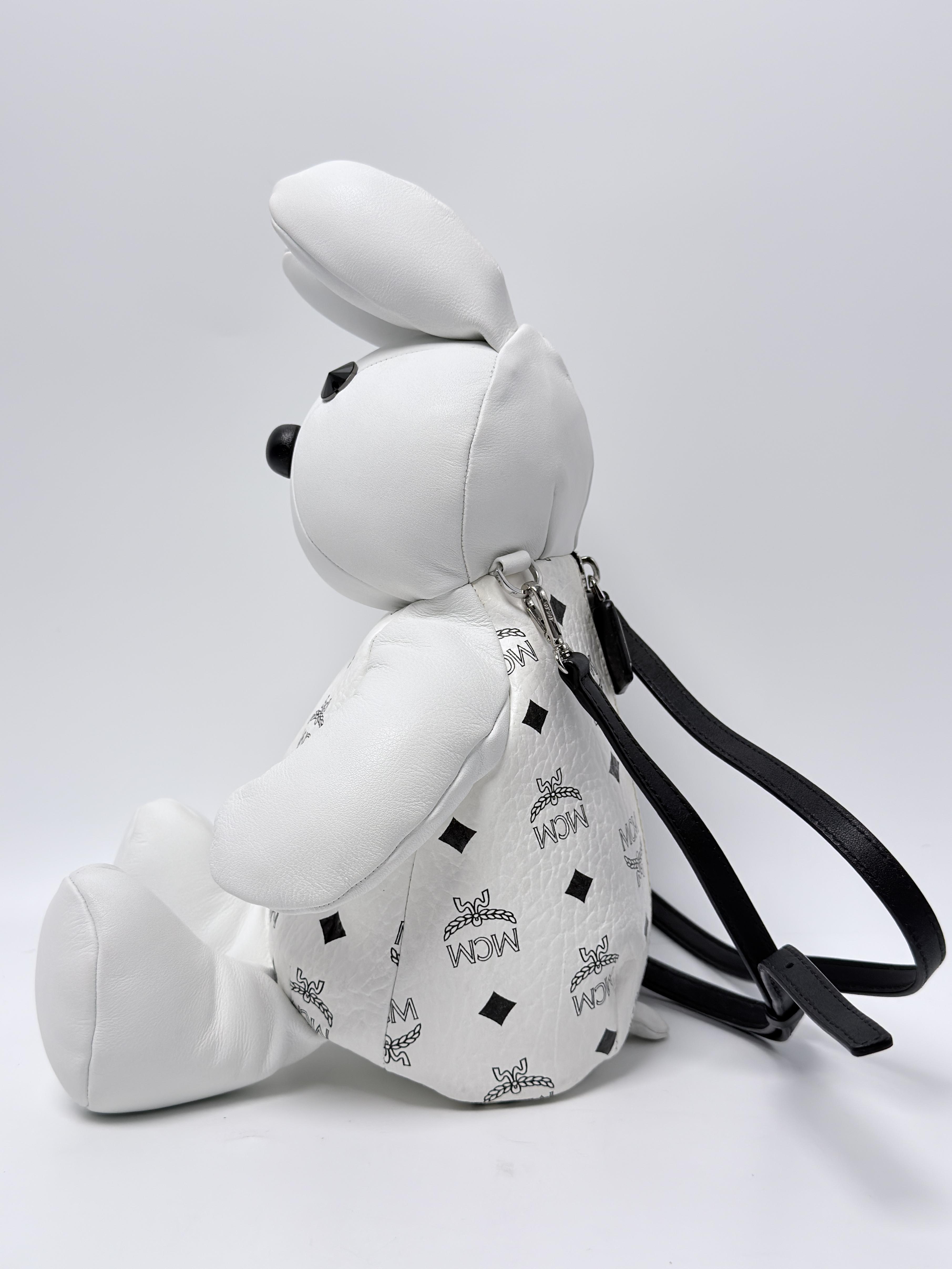 Zoo Rabbit Crossbody Bag White Black Visetos Shoulder Porch JD1624MCM