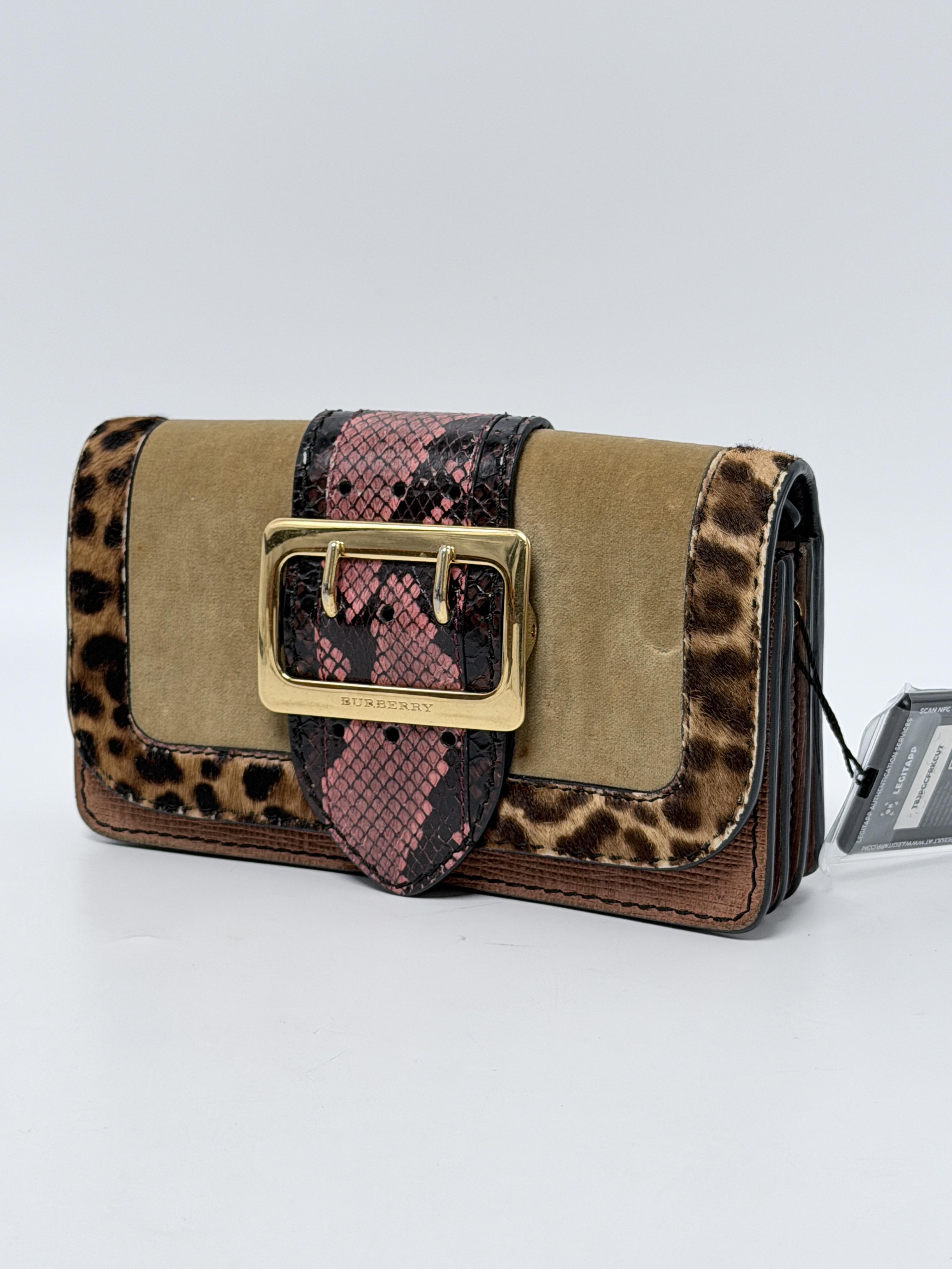 Burberry Limited Edition Patchwork Crossbody Flap Bag Multi Gold HW JD1099BR