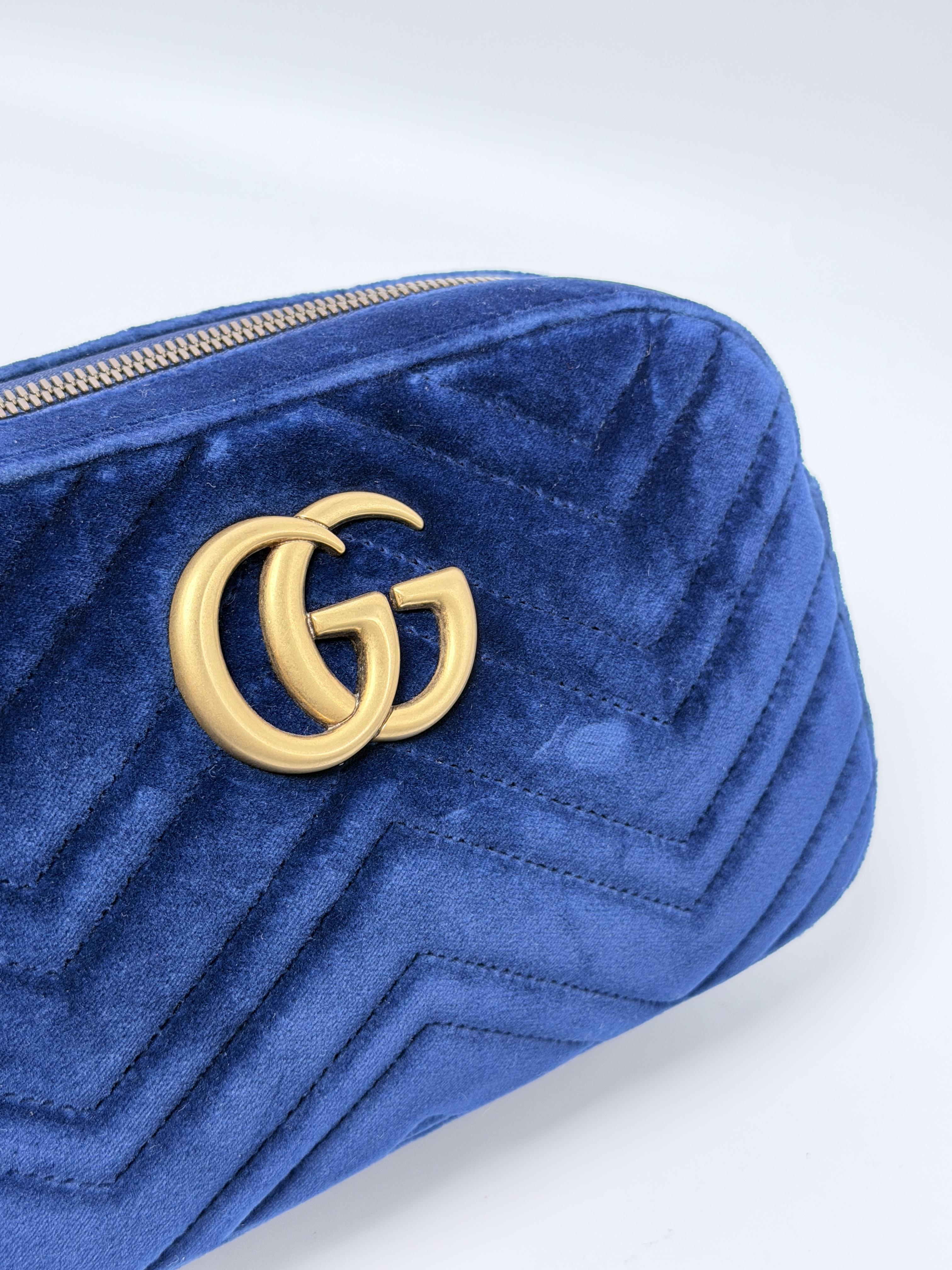 Marmont Matelasse Small Camera Bag Crossbody Handbag Blue JD1700GG