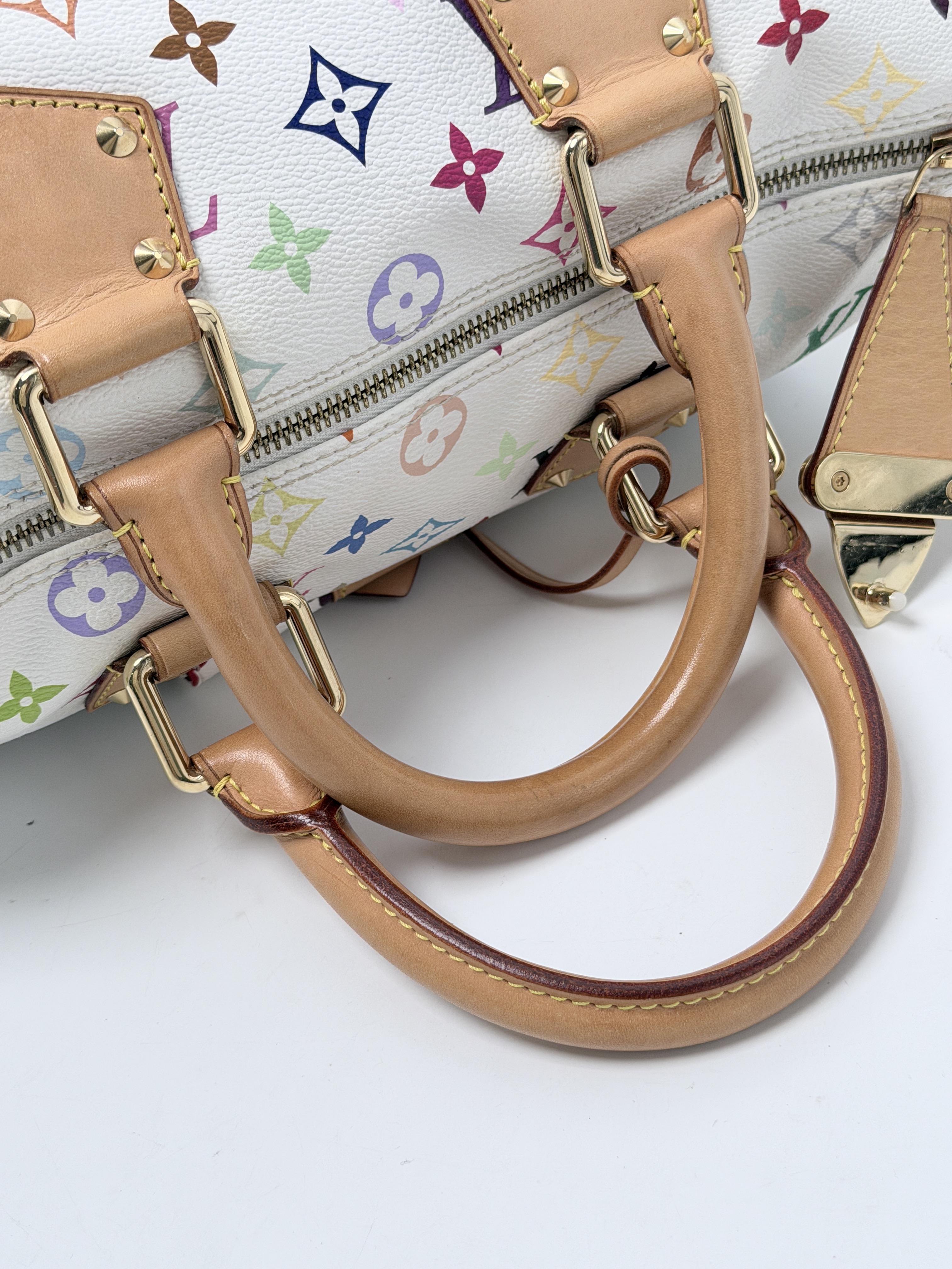 Monogram Multicolore White 30 Shoulder Bag Handle Handbag XU104LV