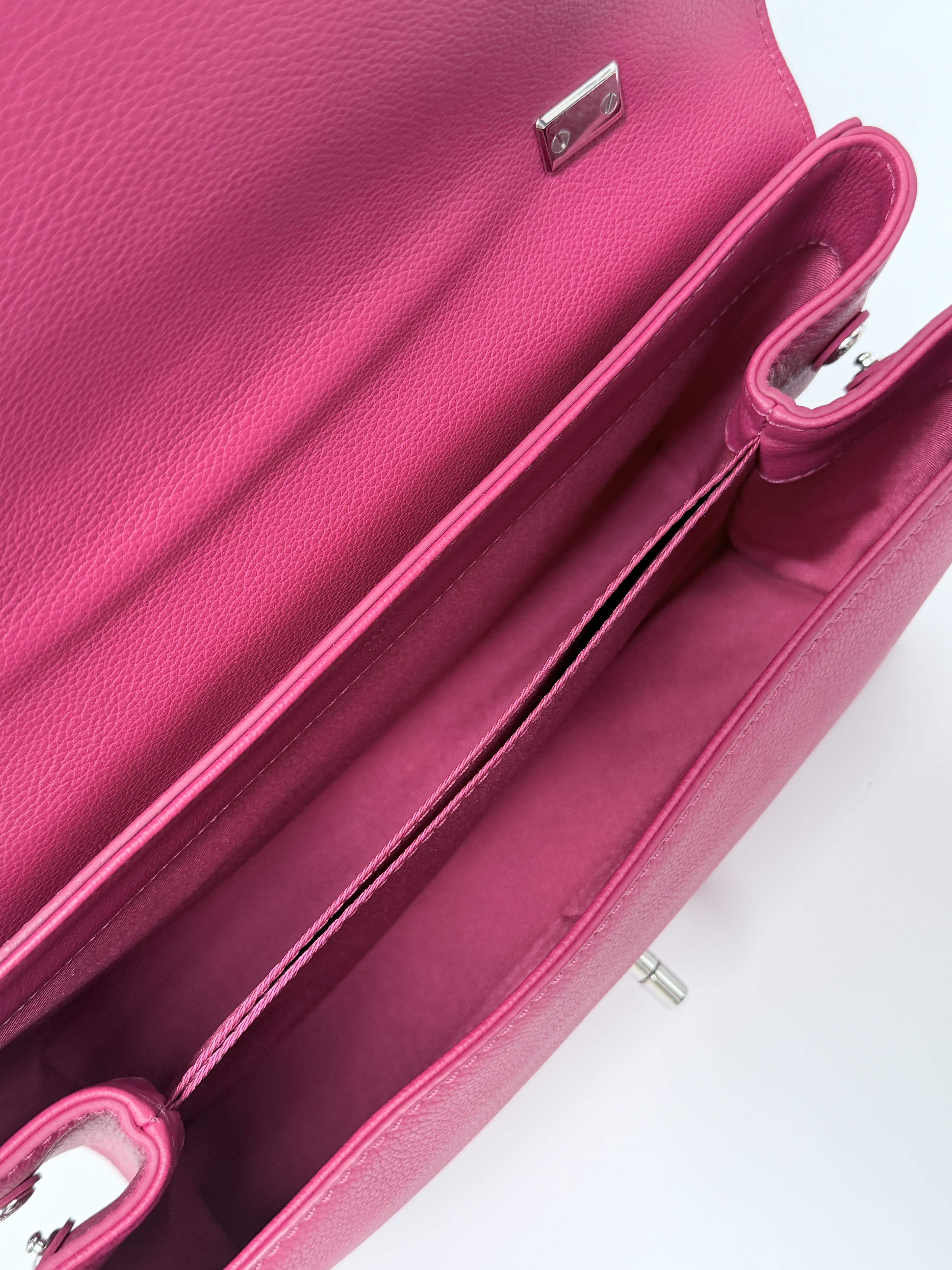 Pink Lockme II Satchel Shoulder Bag Top Handle Handbag JD716LV