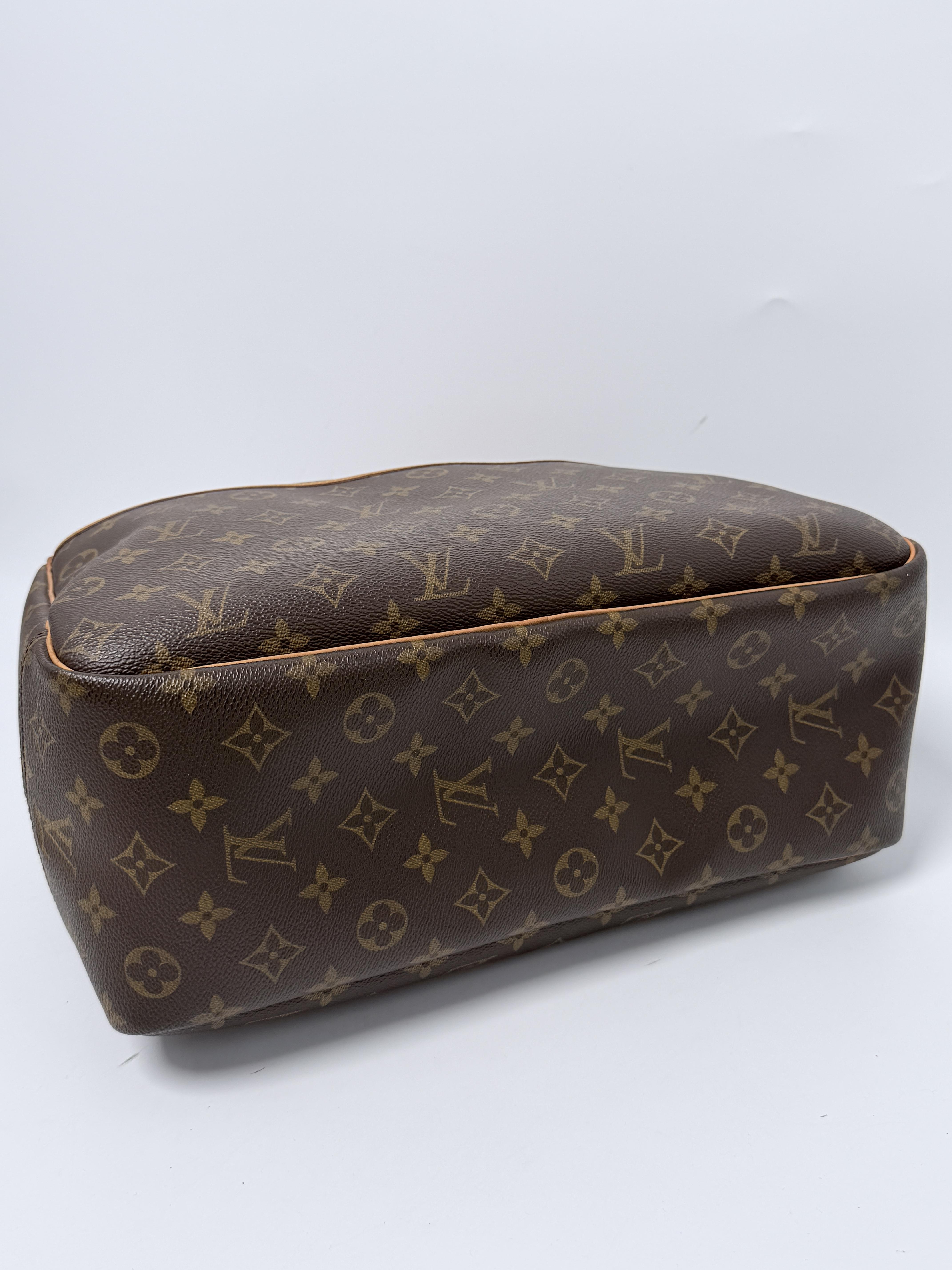 Pre-owned Louis Vuitton Canvas Shoulder Bags Deauville Monogram Bowling Satchel Bag Shoulder Handbag JA756LV
