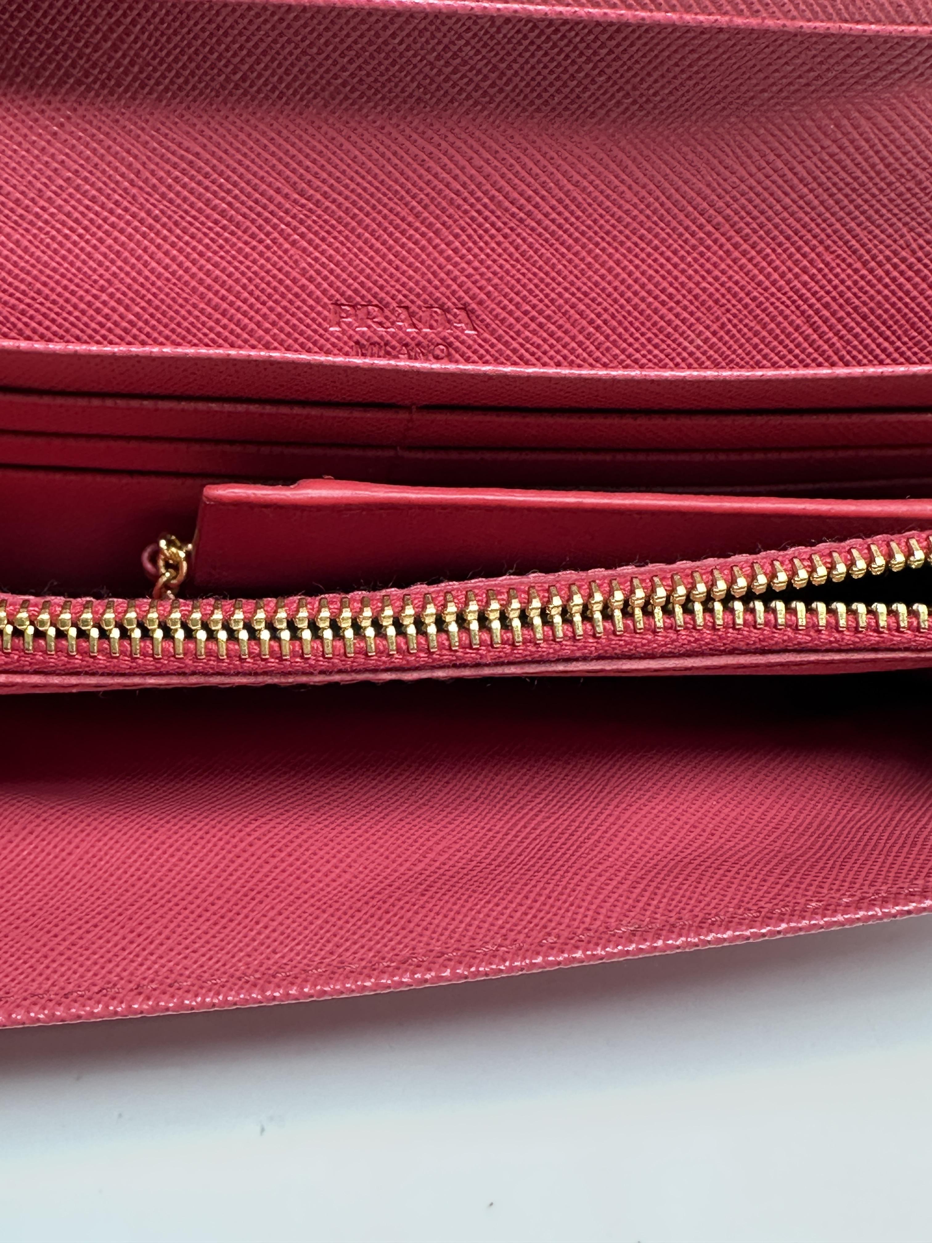 Saffiano Bow Flap With Card Holder Pink Gold Hardware JD462PR