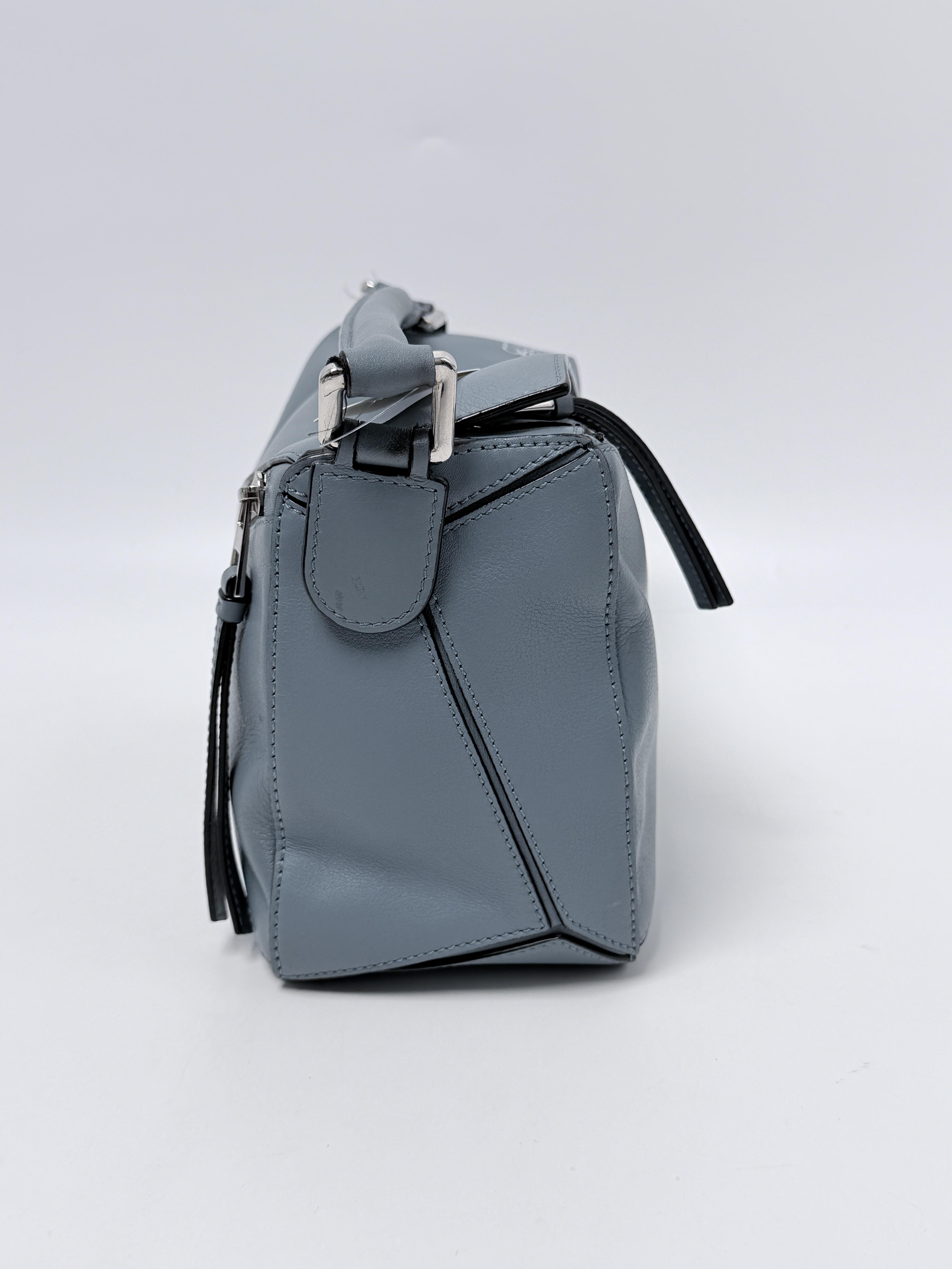 Classic Calfskin Small Puzzle Bag Stone Blue XU002LE