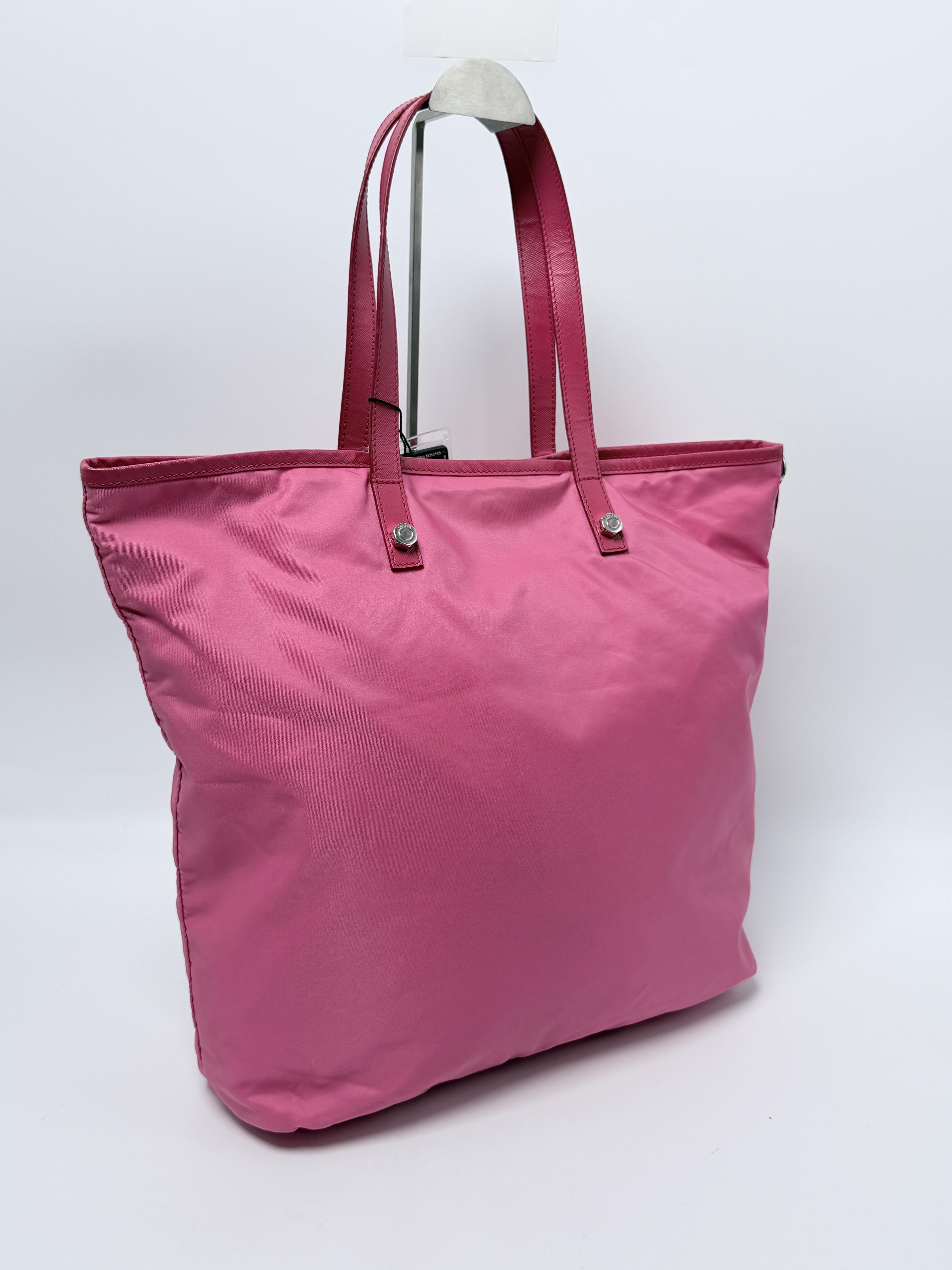 Peonia Tessuto Tattoo Tote Bag Shoulder Handbag Pink JD1450PR