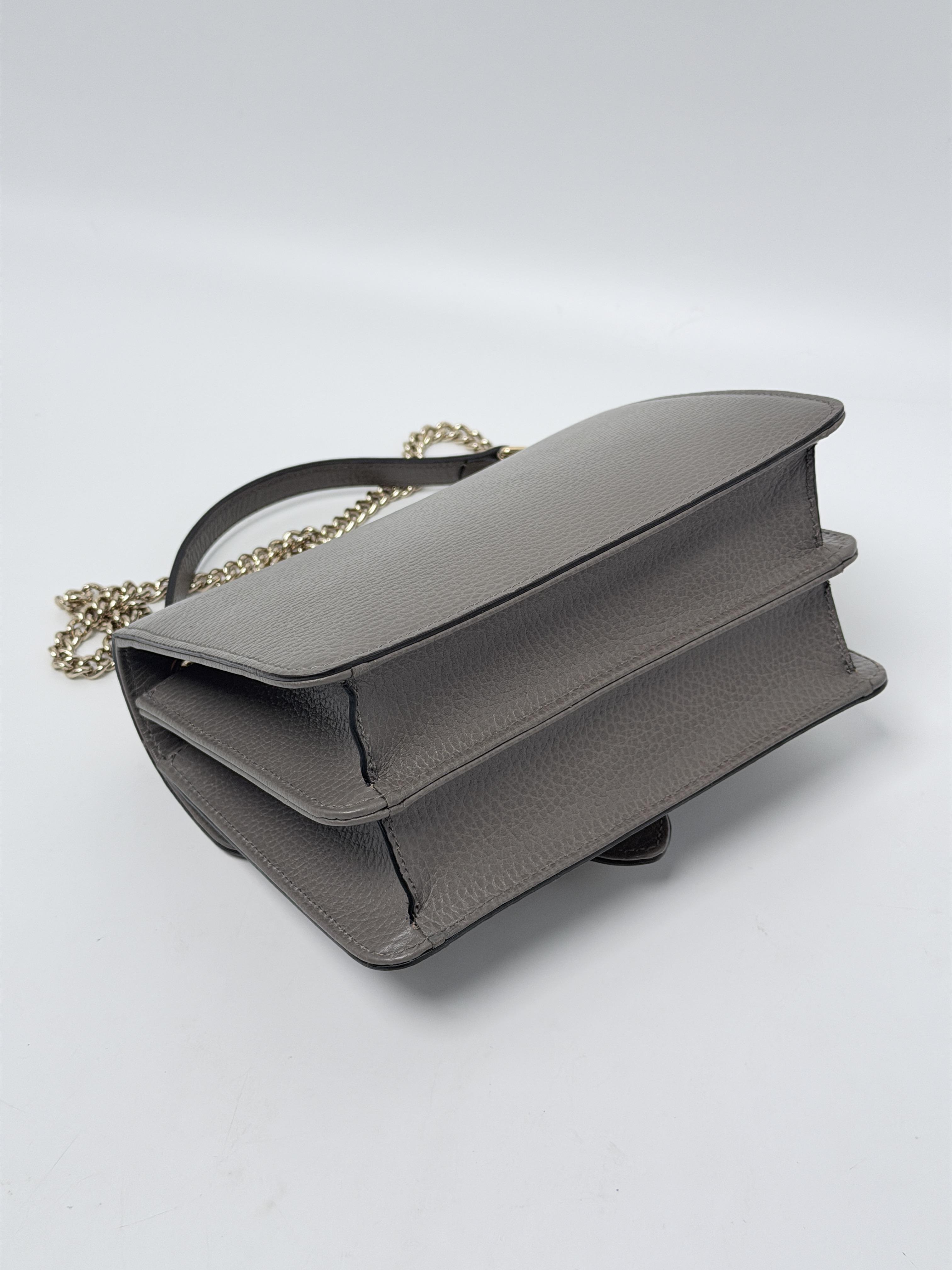 Grey Dollar Interlocking G Chain Shoulder Handbag Crossbody Bag JP003GG