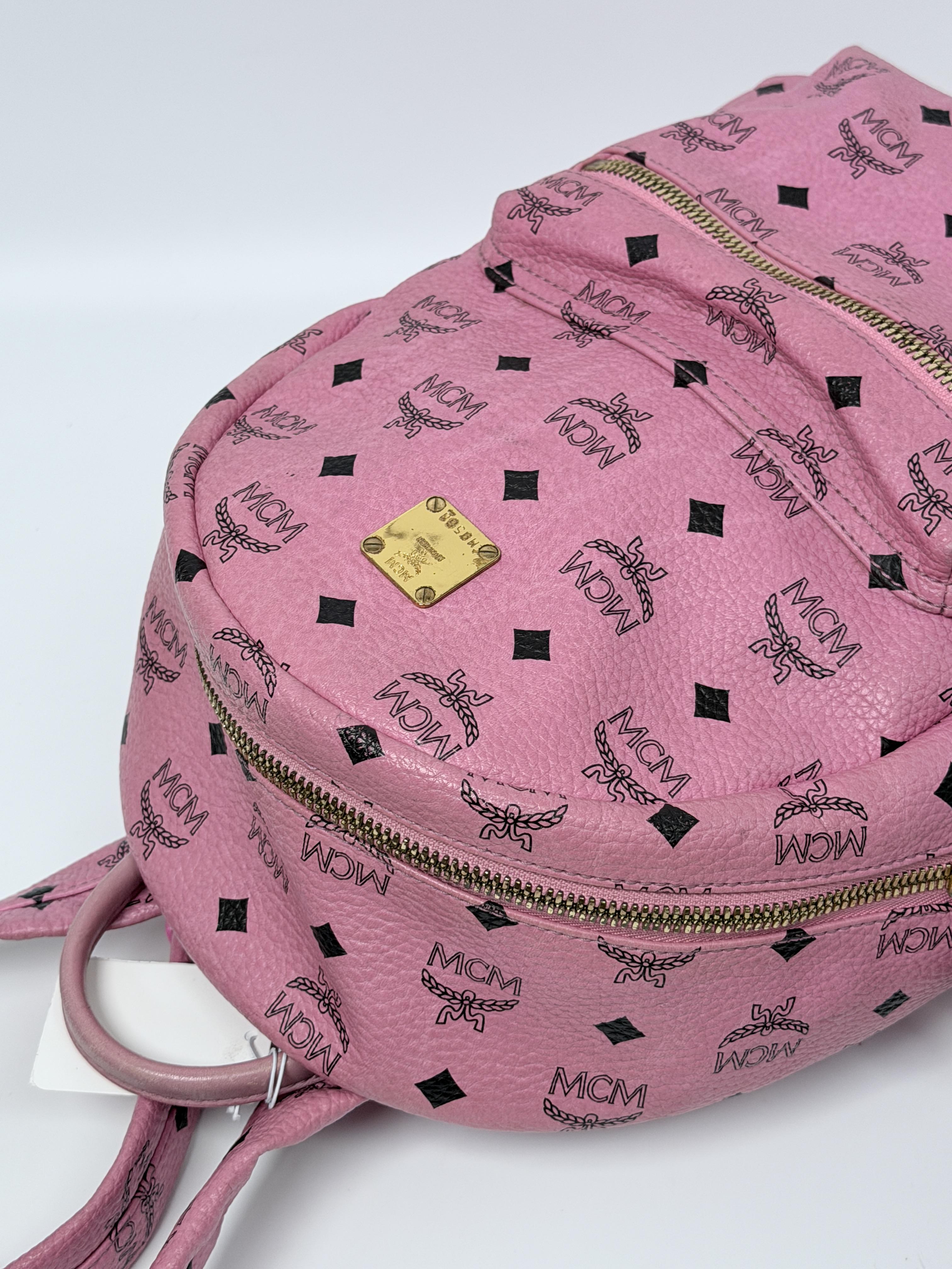 Stark Medium Backpack Pink Visetos JC147MCM