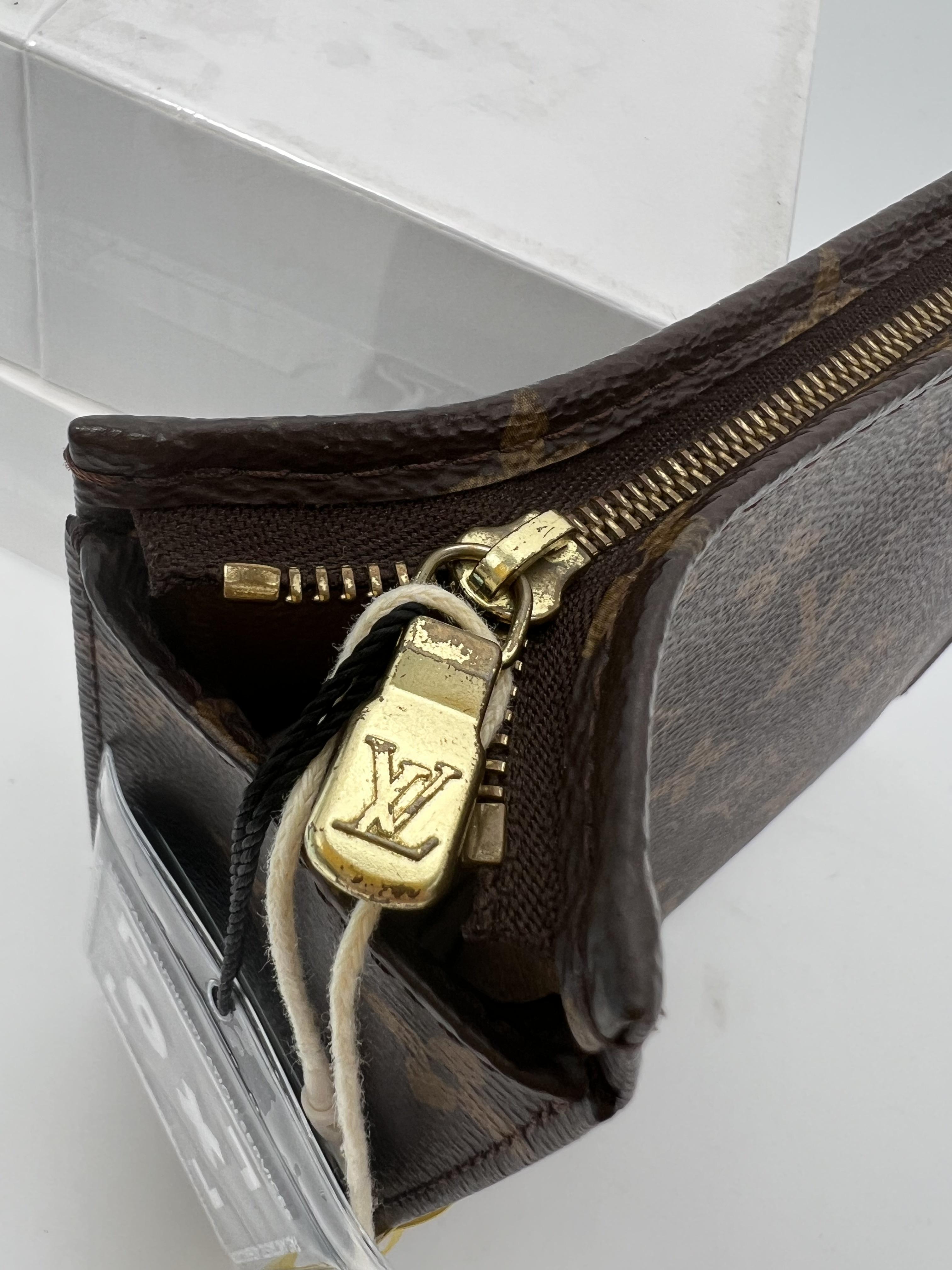 Coated Monogram Toiletry Pouch Gold Hardware Clutch JD1655LV