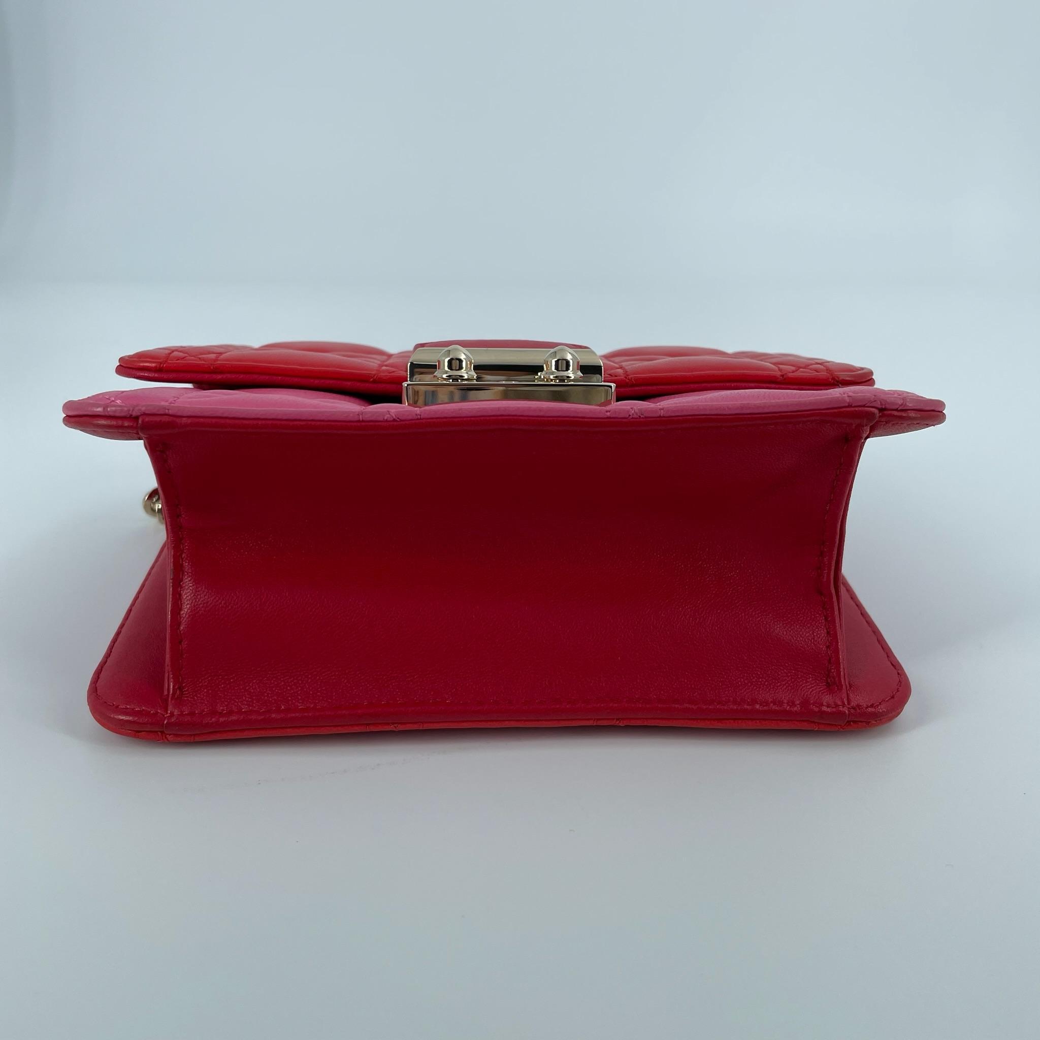 Pre-owned Dior Leather Crossbody Bags Christian Chain Shoulder Bag Cannage DR16Fei