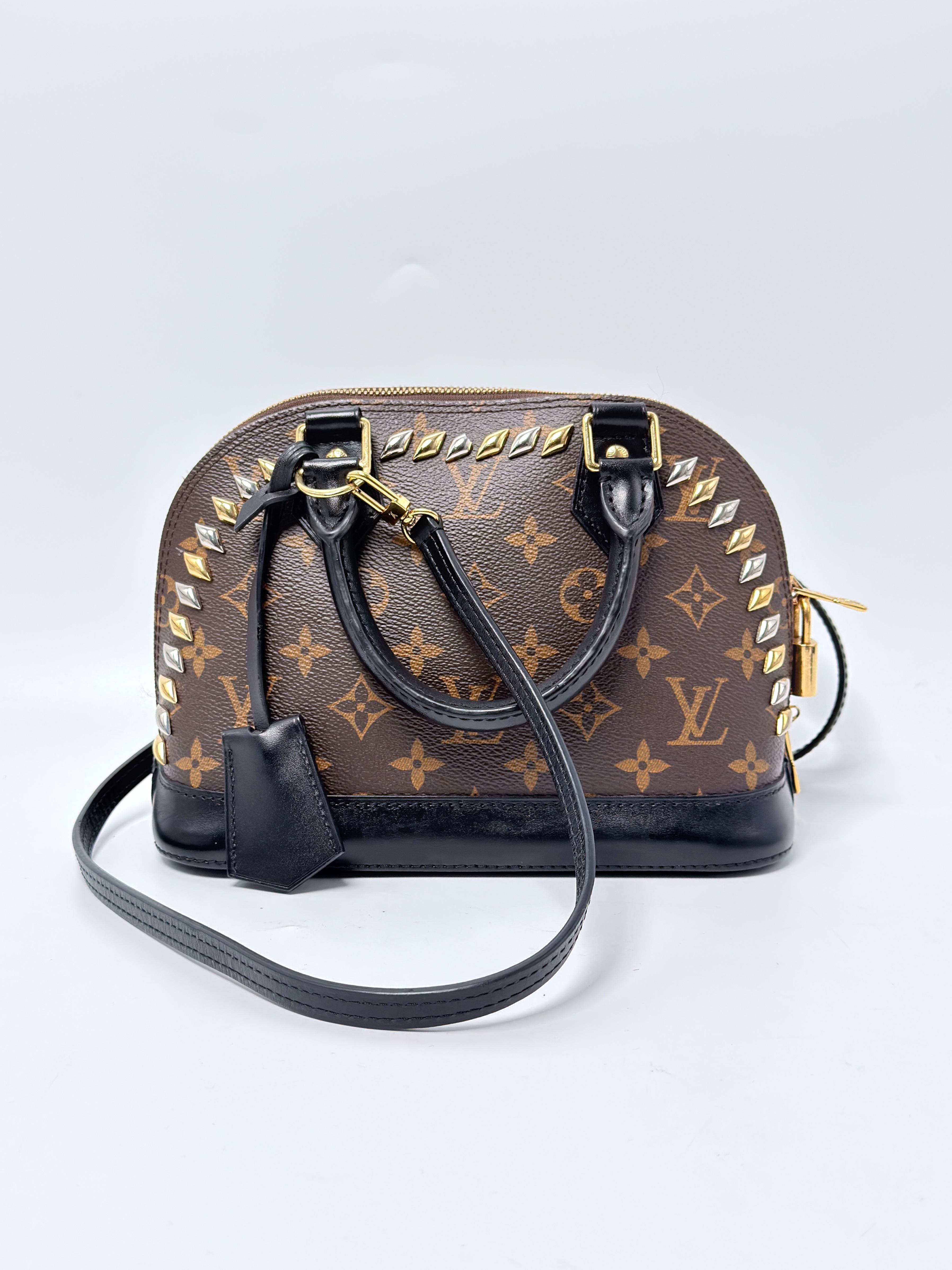 Limited Edition Macassar Studded Alma BB Handle Handbag JA1377LV