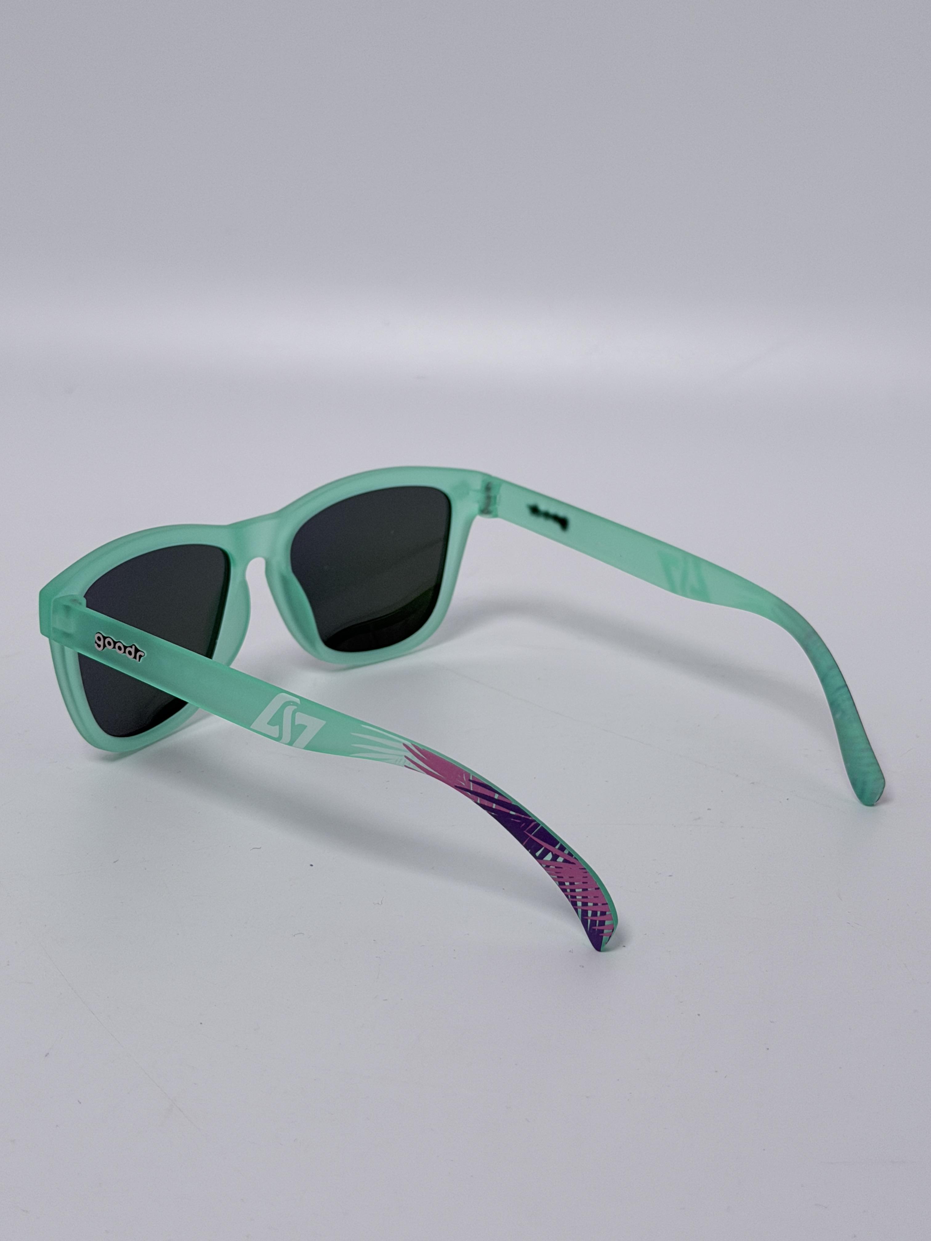 goodr The OG Polarized Sunglasses  Electric Dinotopia Carnival GR9555