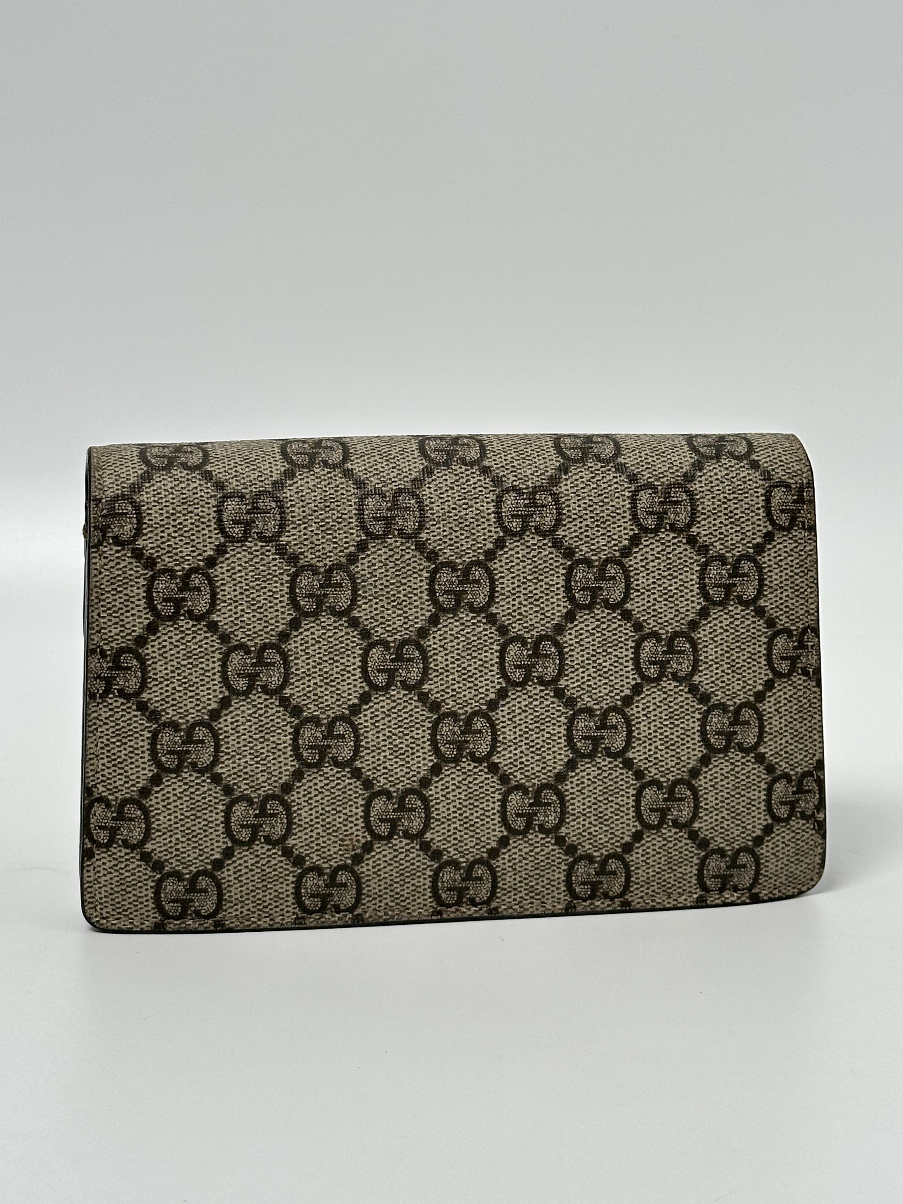 Pre-owned GUCCI Canvas Crossbody Bags Dionysus GG Supreme Super Mini Chain Crossbody Bag JD628GG