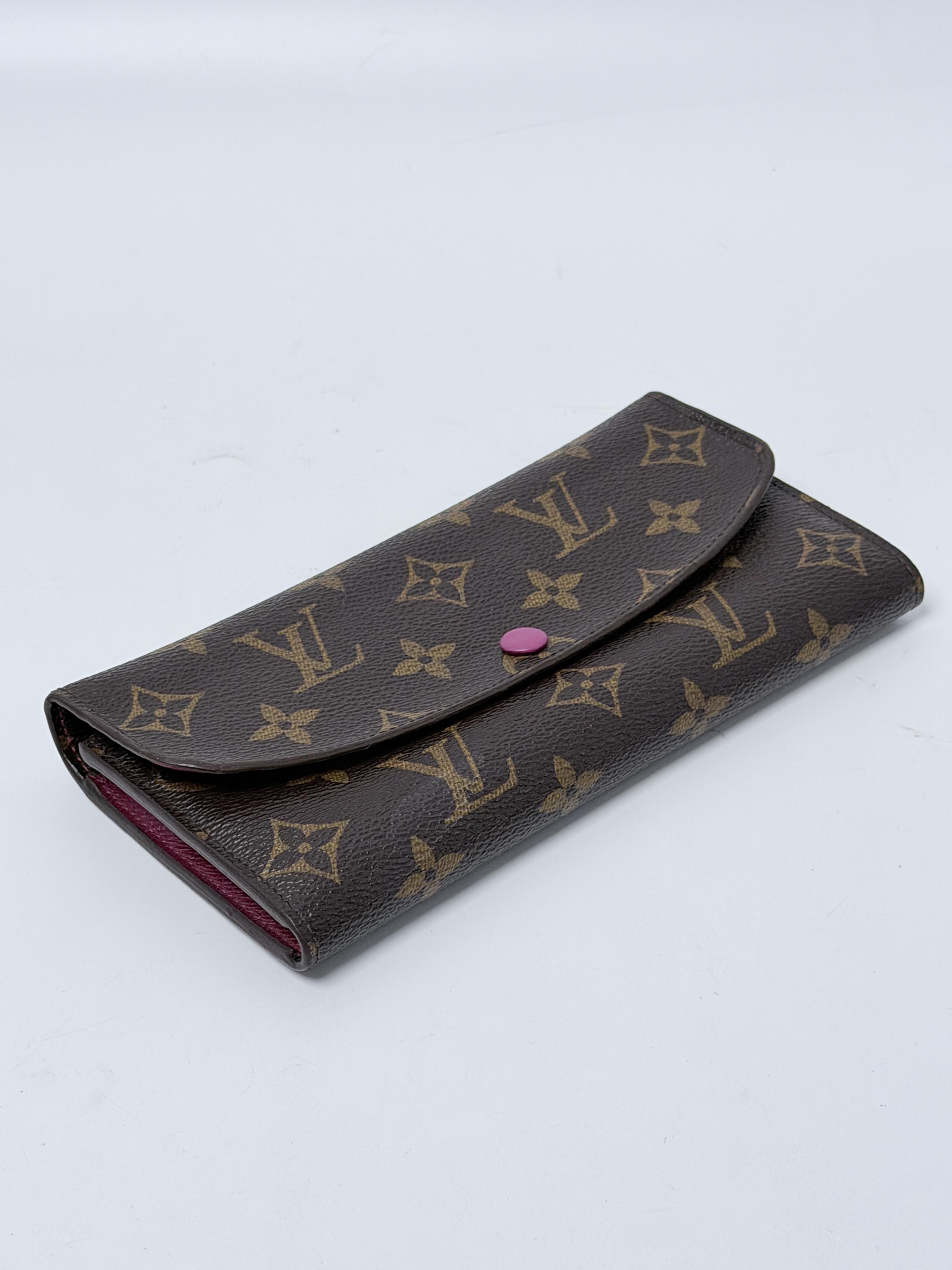 Monogram Canvas Emilie Flap Wallet Fuchsia Pink JA1342LV