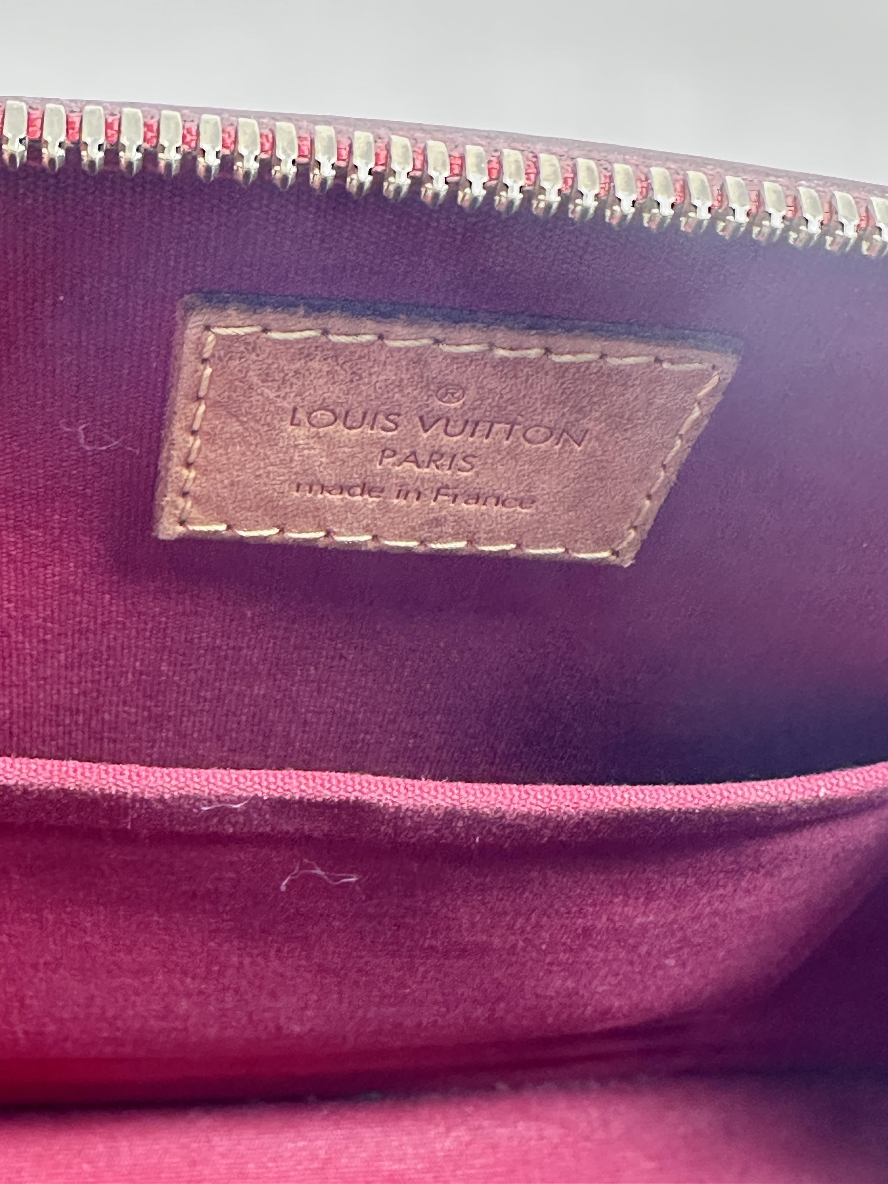 Pre-owned Louis Vuitton leather Crossbody Bags Alma BB Monogram Vernis Crossbody Bag SH374LV