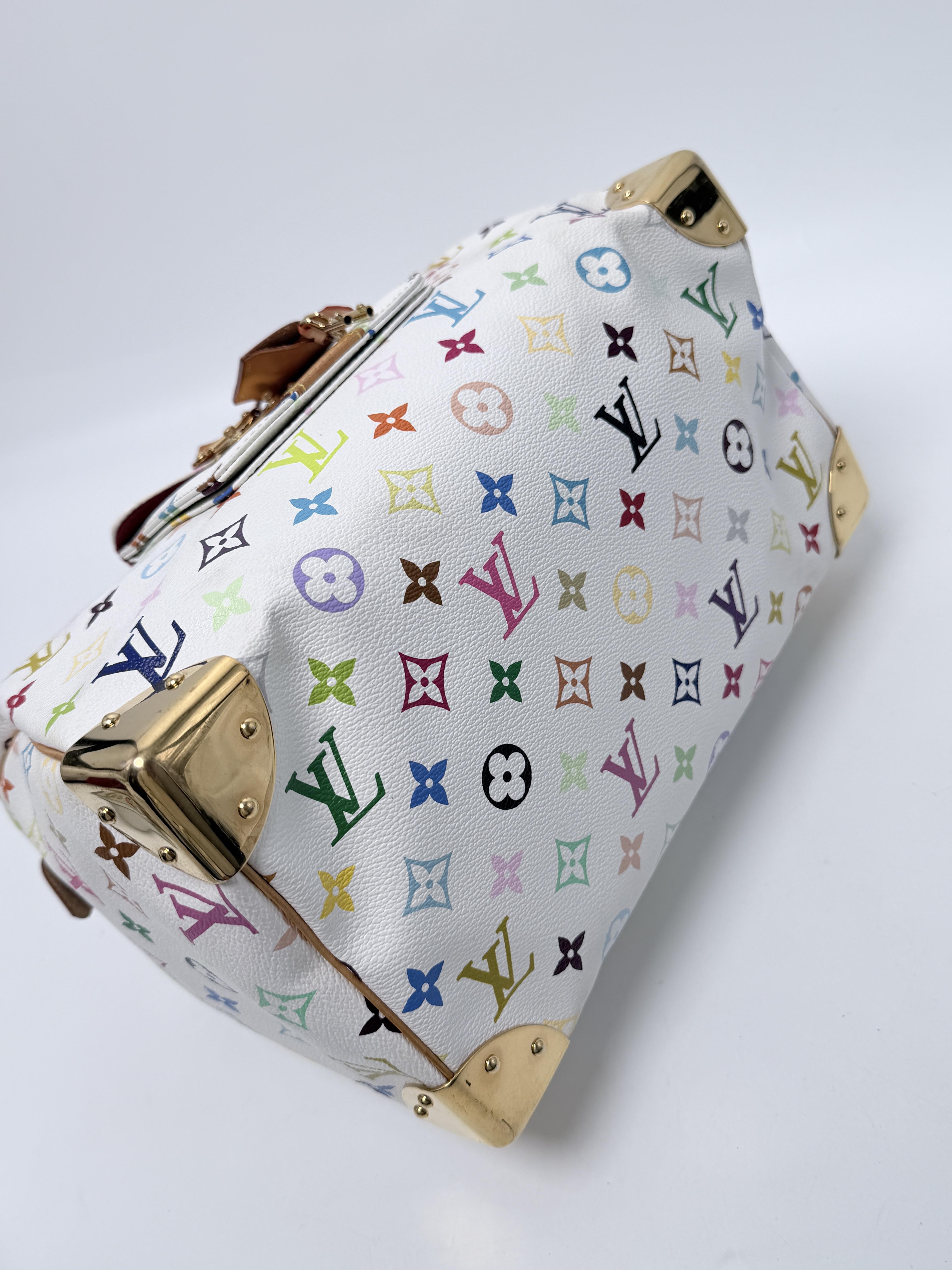 Monogram Multicolore White 30 Shoulder Bag Handle Handbag XU104LV