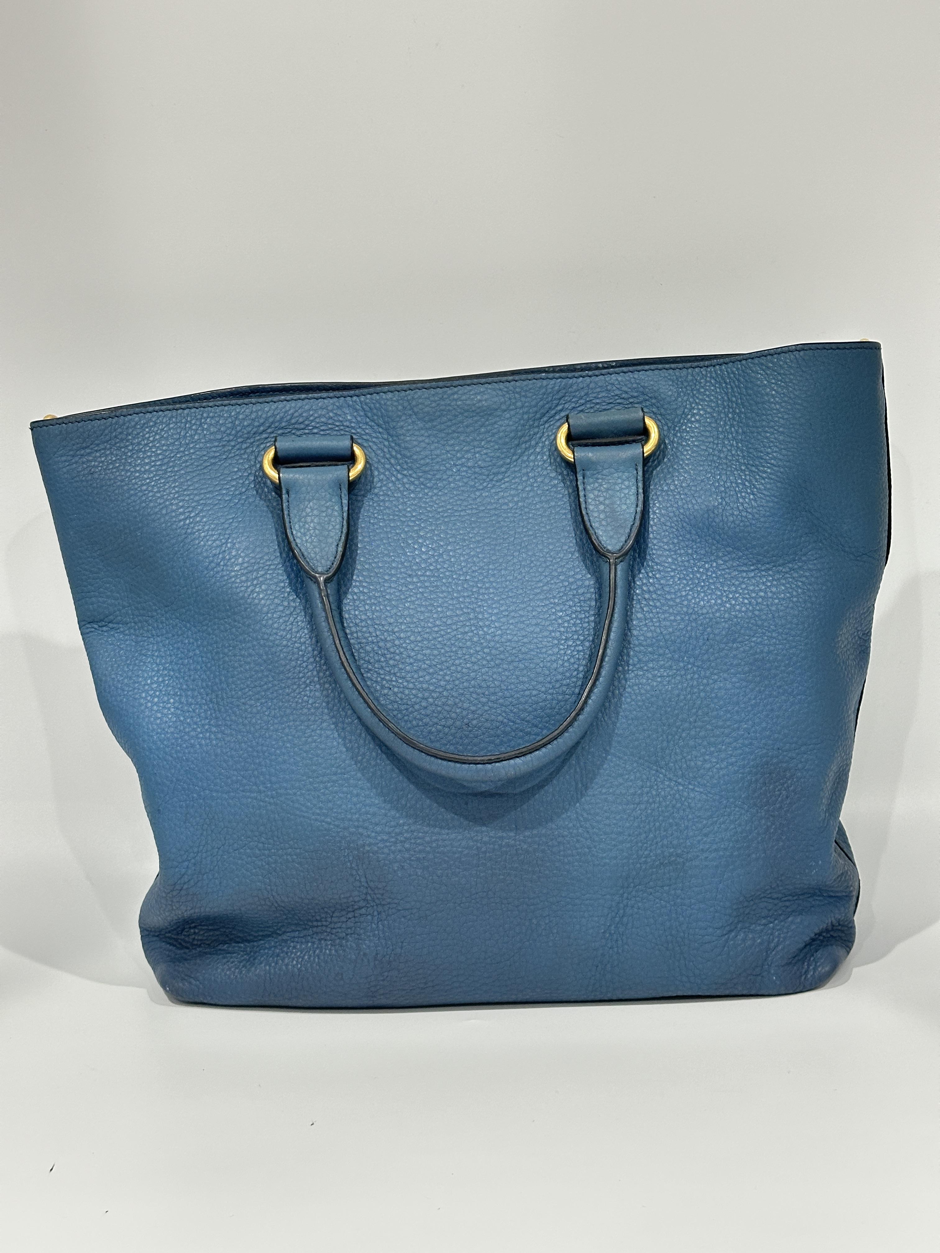 Pre-owned PRADA leather Tote Bags Vitello Daino Tote Bag JA722PR