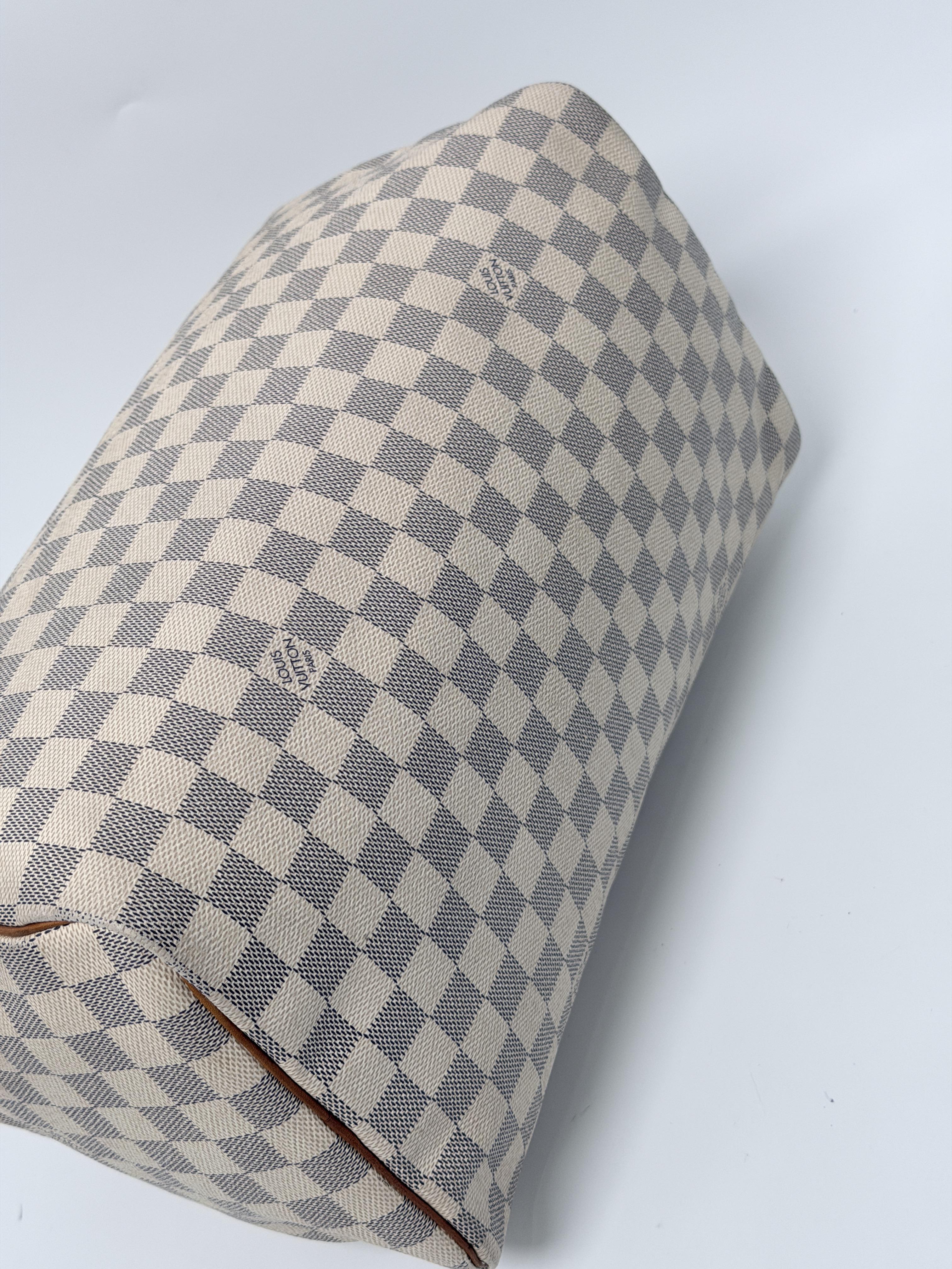 Damier Azur Speedy 35 Top Handle Bag Shoulder Handbag JE542LV