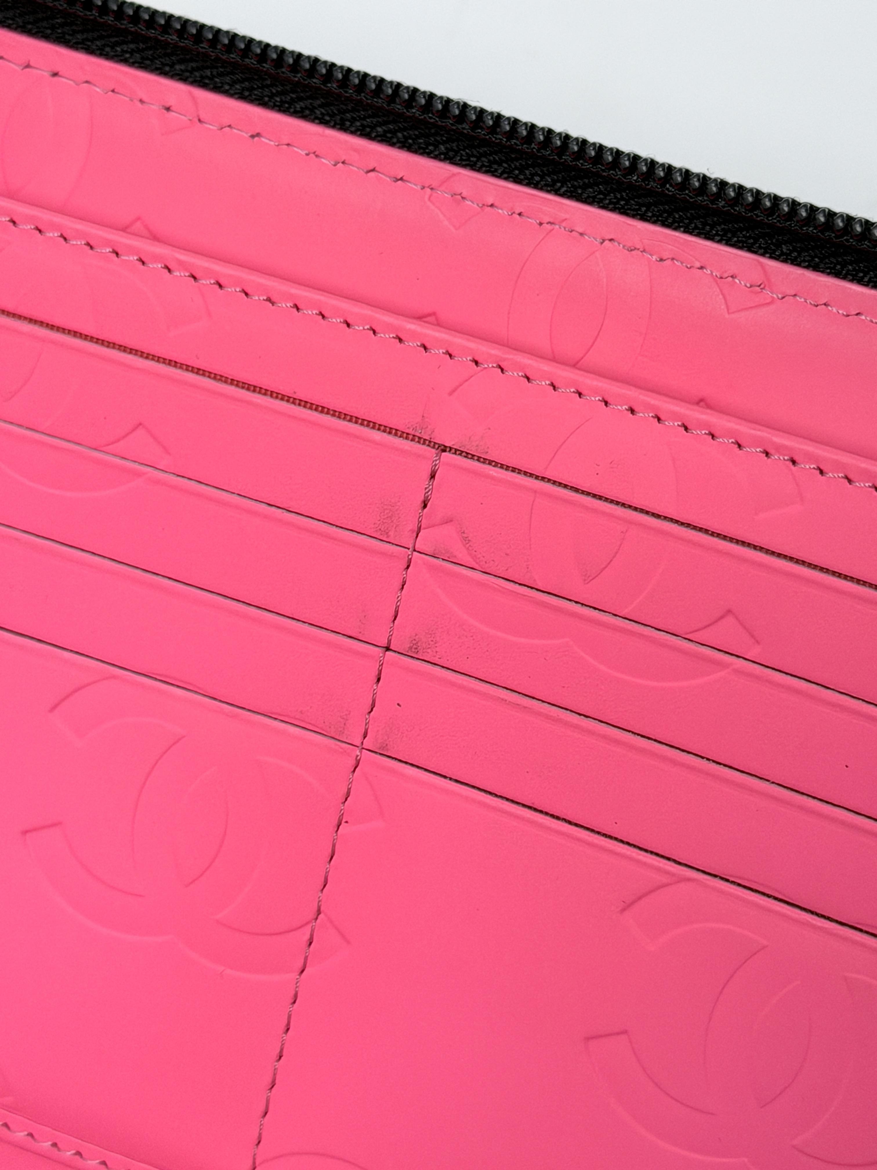 Cambon Ligne Zip Around Organizer Long Wallet Black CC Clutch JE703CC