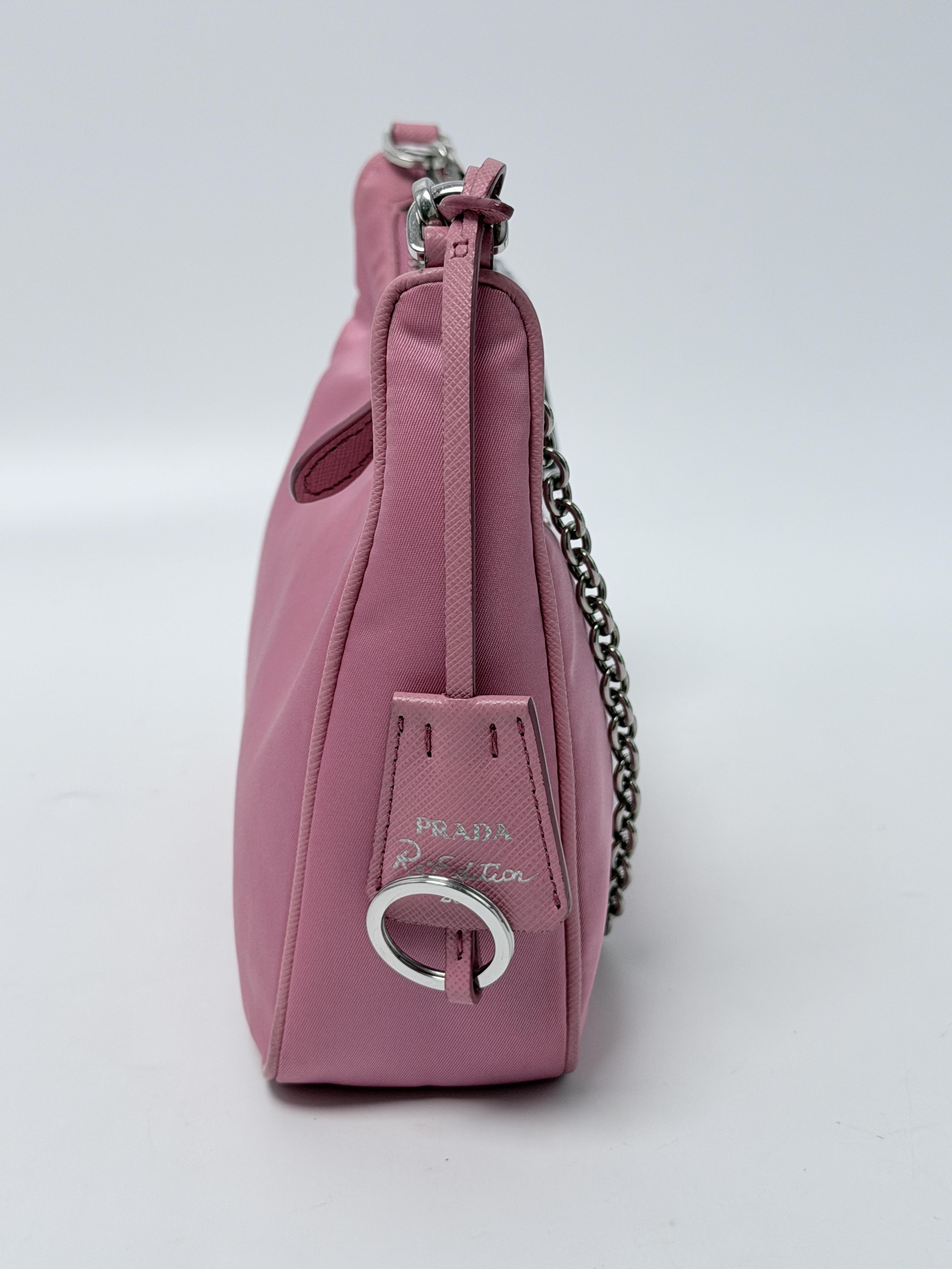 Re Edition 2005 Pink 2 Way Shoulder Crossbody Bag Pouch JE750PD