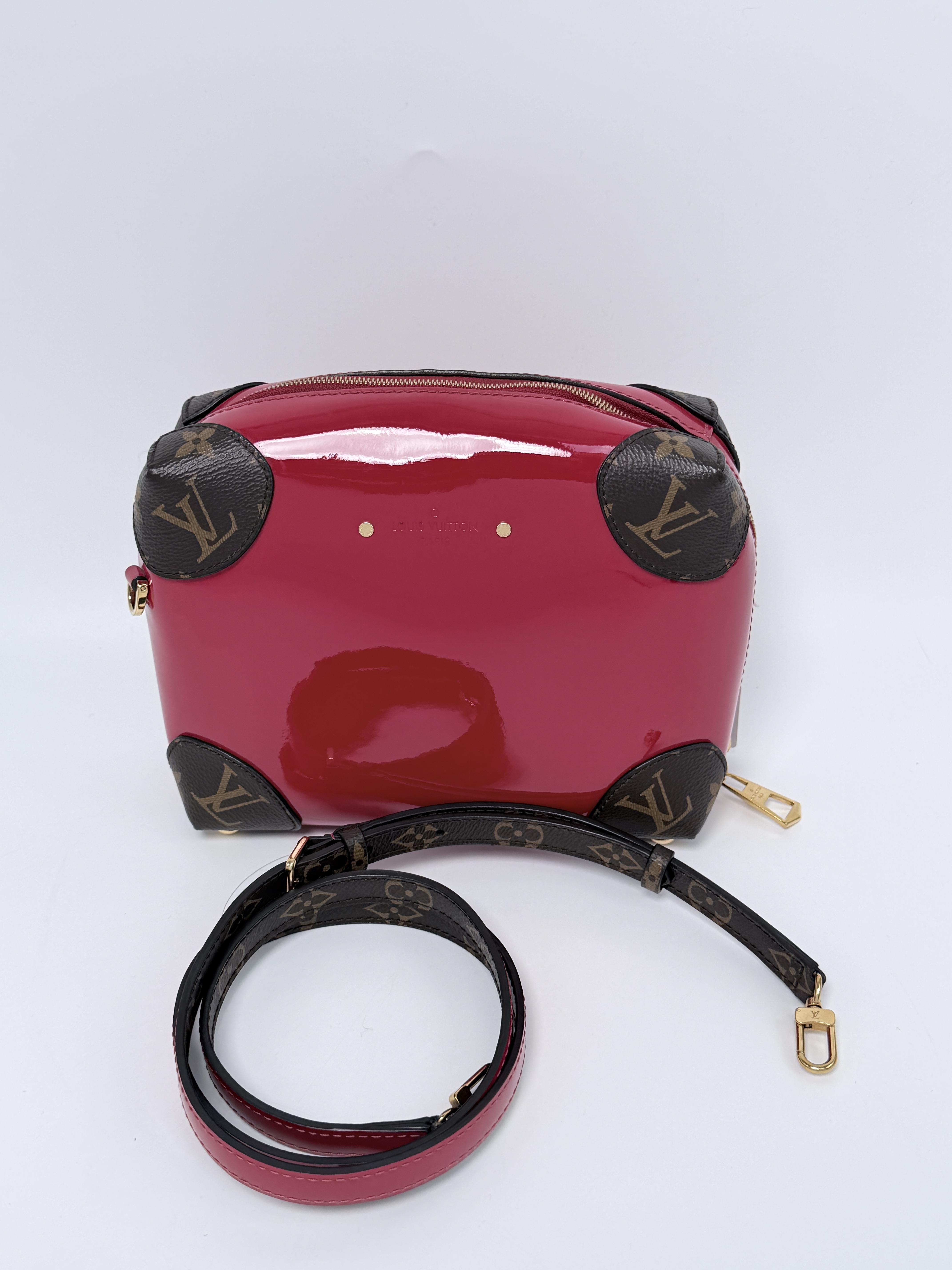 Pre-owned Louis Vuitton Leather Crossbody Bags Vernis Miroir Venice Crossbody Bag 2Way Shoulder Handbag Red JE121LV