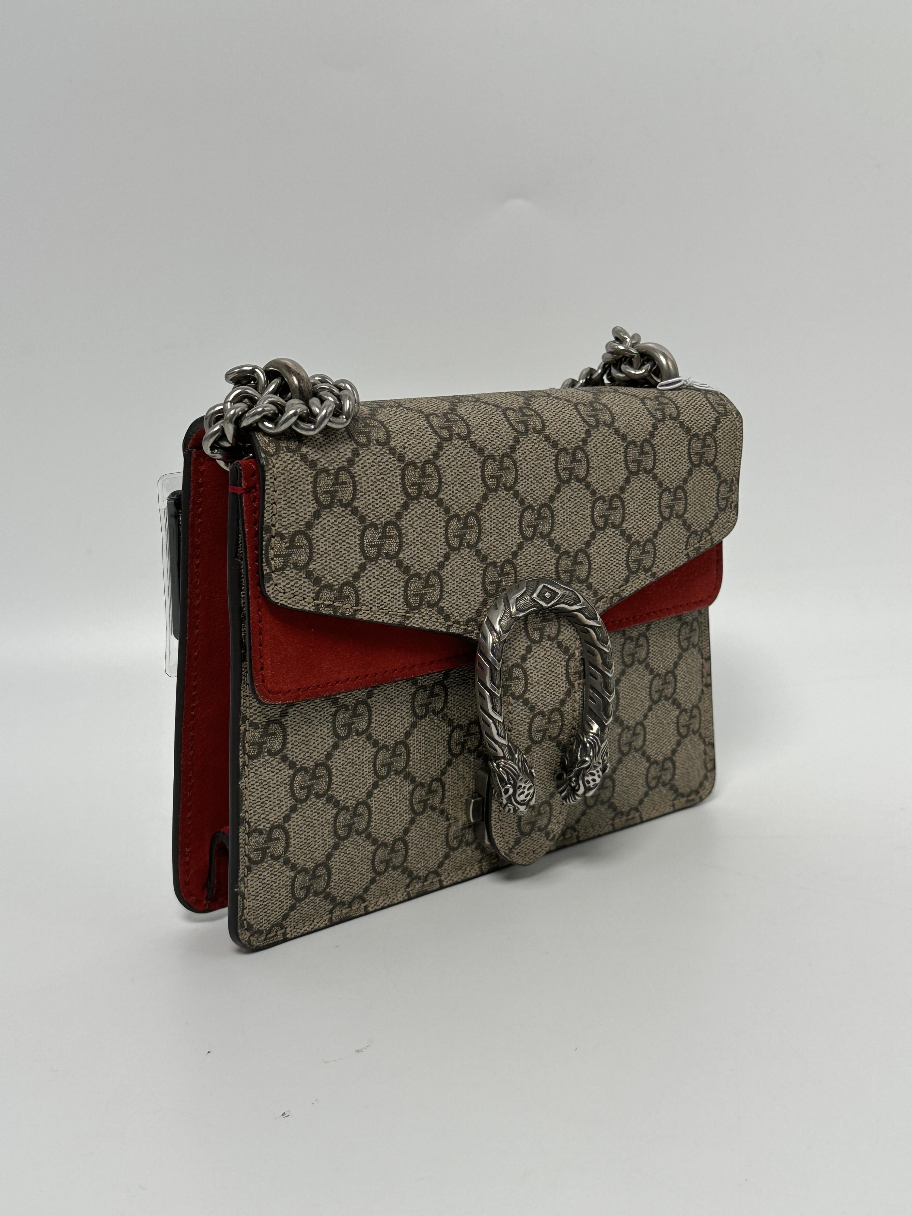 Pre-owned GUCCI Canvas Crossbody Bags authentic Dionysus GG Supreme mini shoulder bag crossbody bag SH383GG