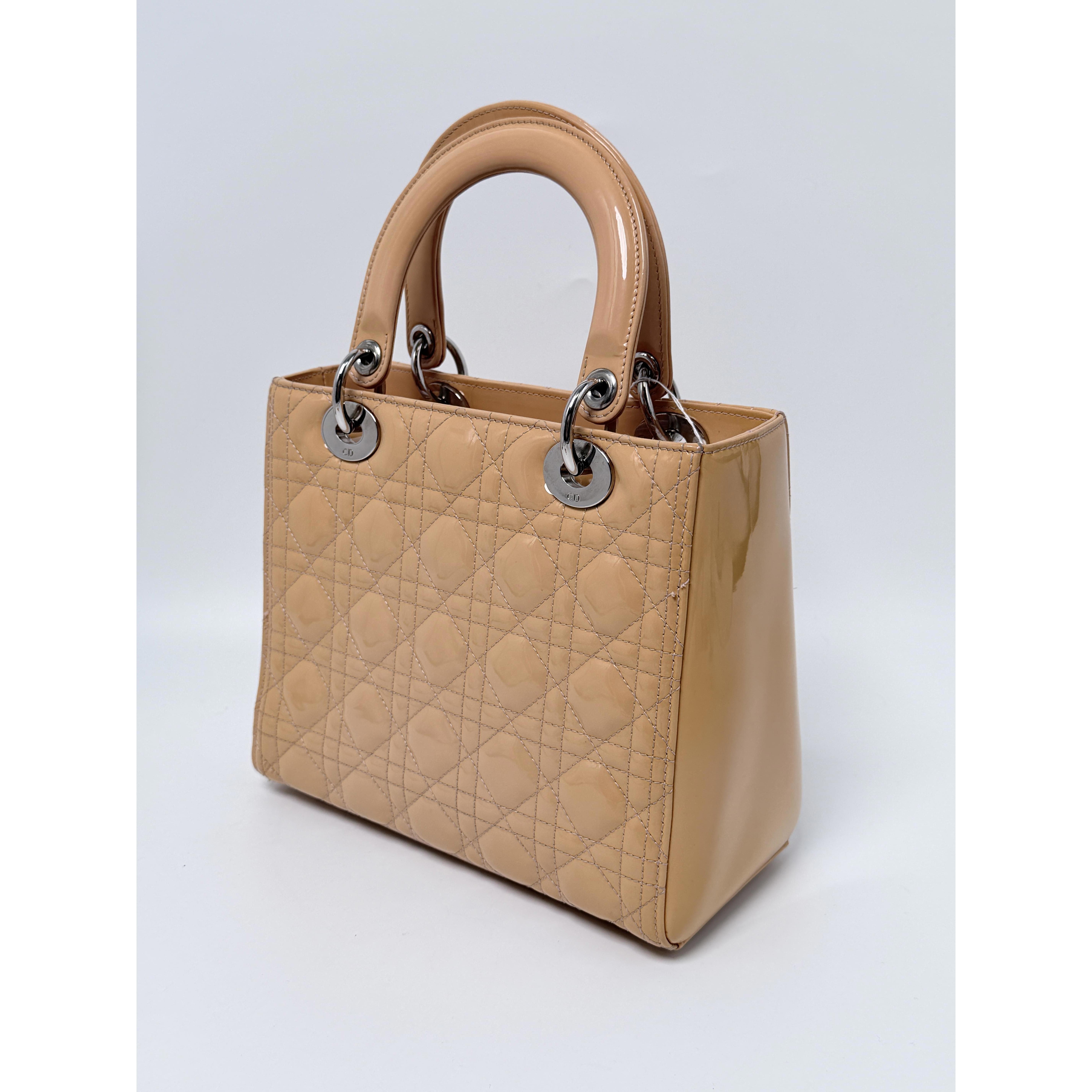 Lady Top Handle Handbag in Medium Beige Shoulder Bag JE151DR