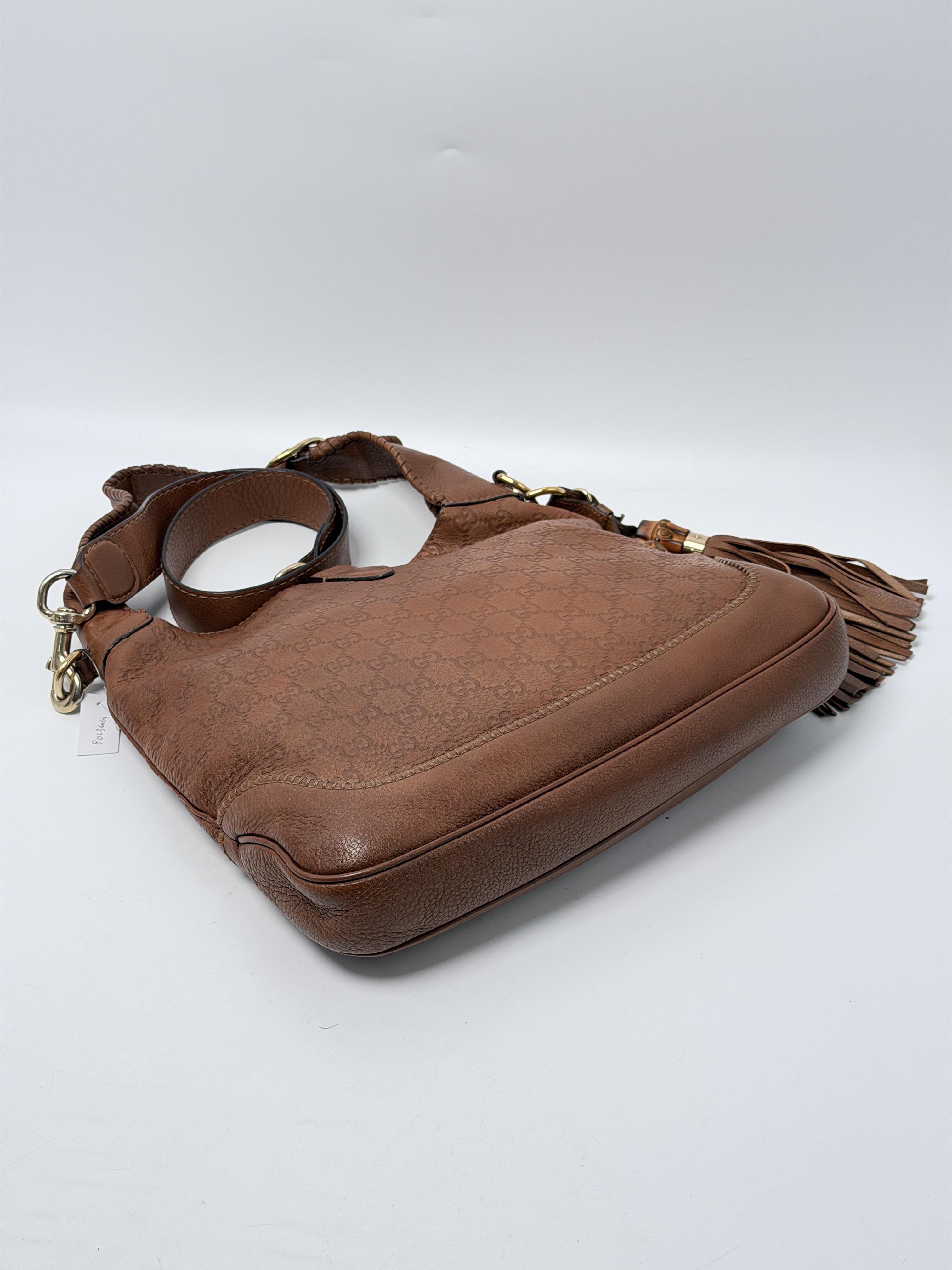 New Jackie Brown Pebbled Tassel Hobo Handbag Shoulder Bag P023GG