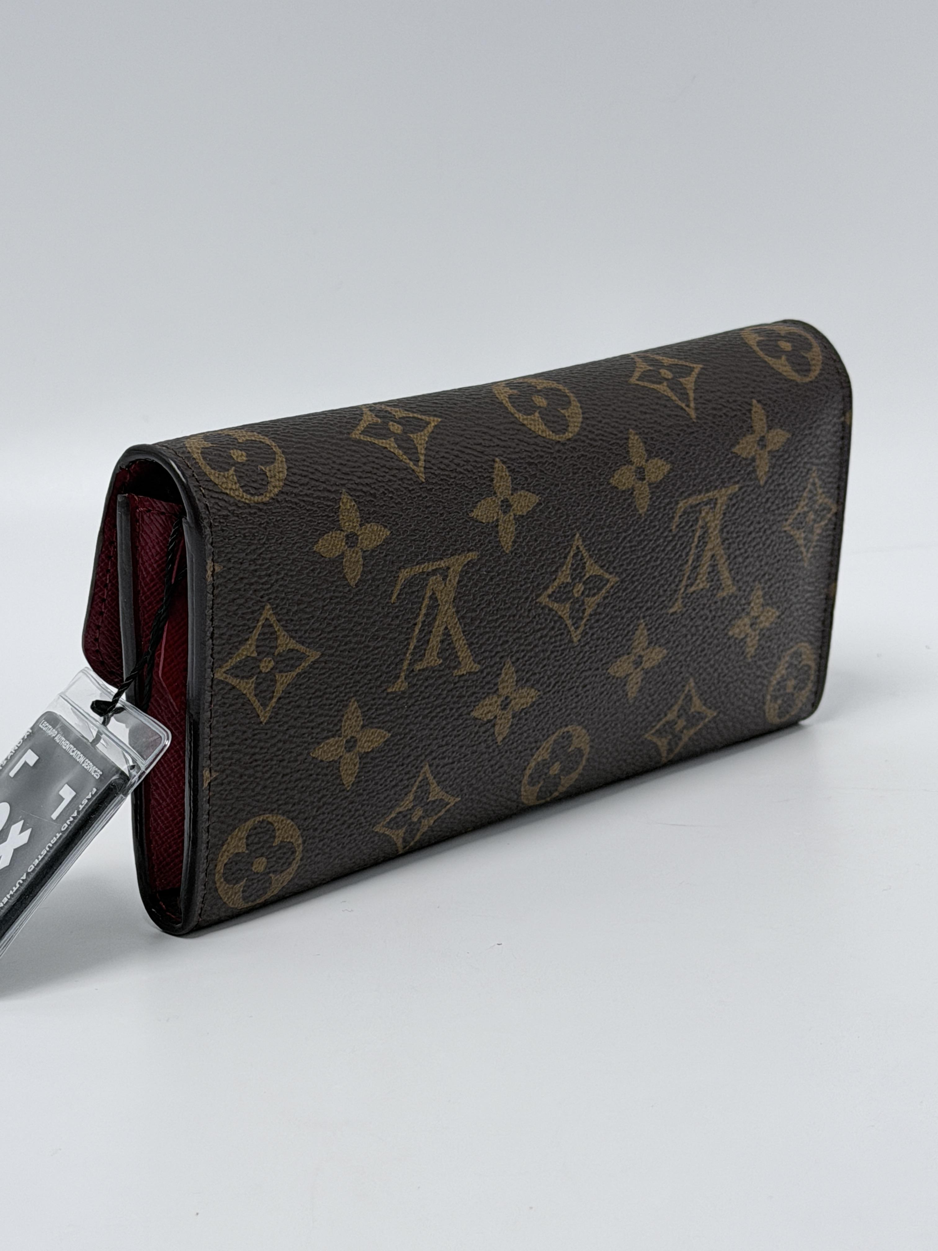 Louis Vuitton Emilie Monogram Fuchsia Pink Long Flap Wallet JD1352LV