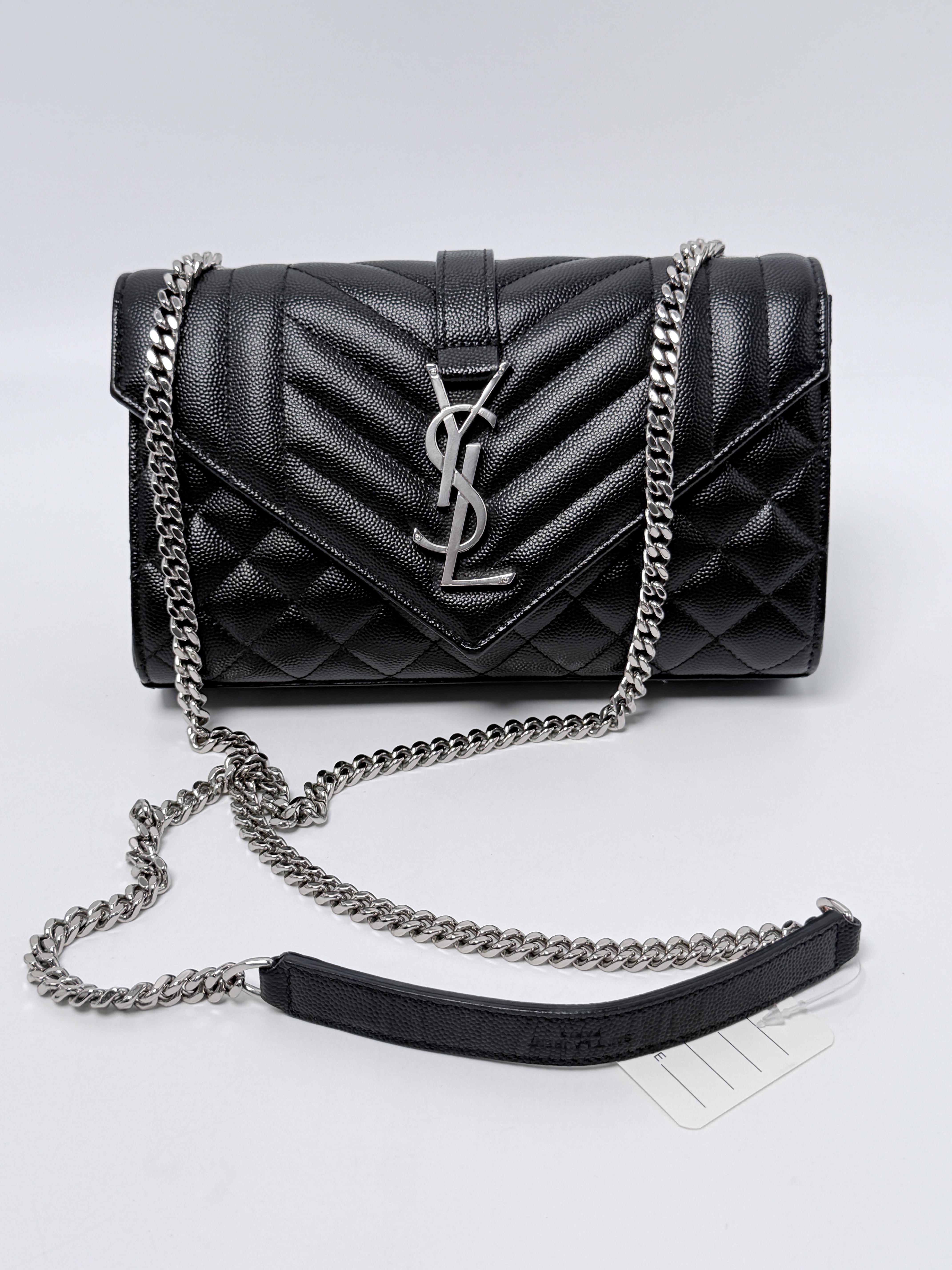 Saint Laurent YSL Small Envelope Mix Matelassé Grained Chain Bag ZS015YS