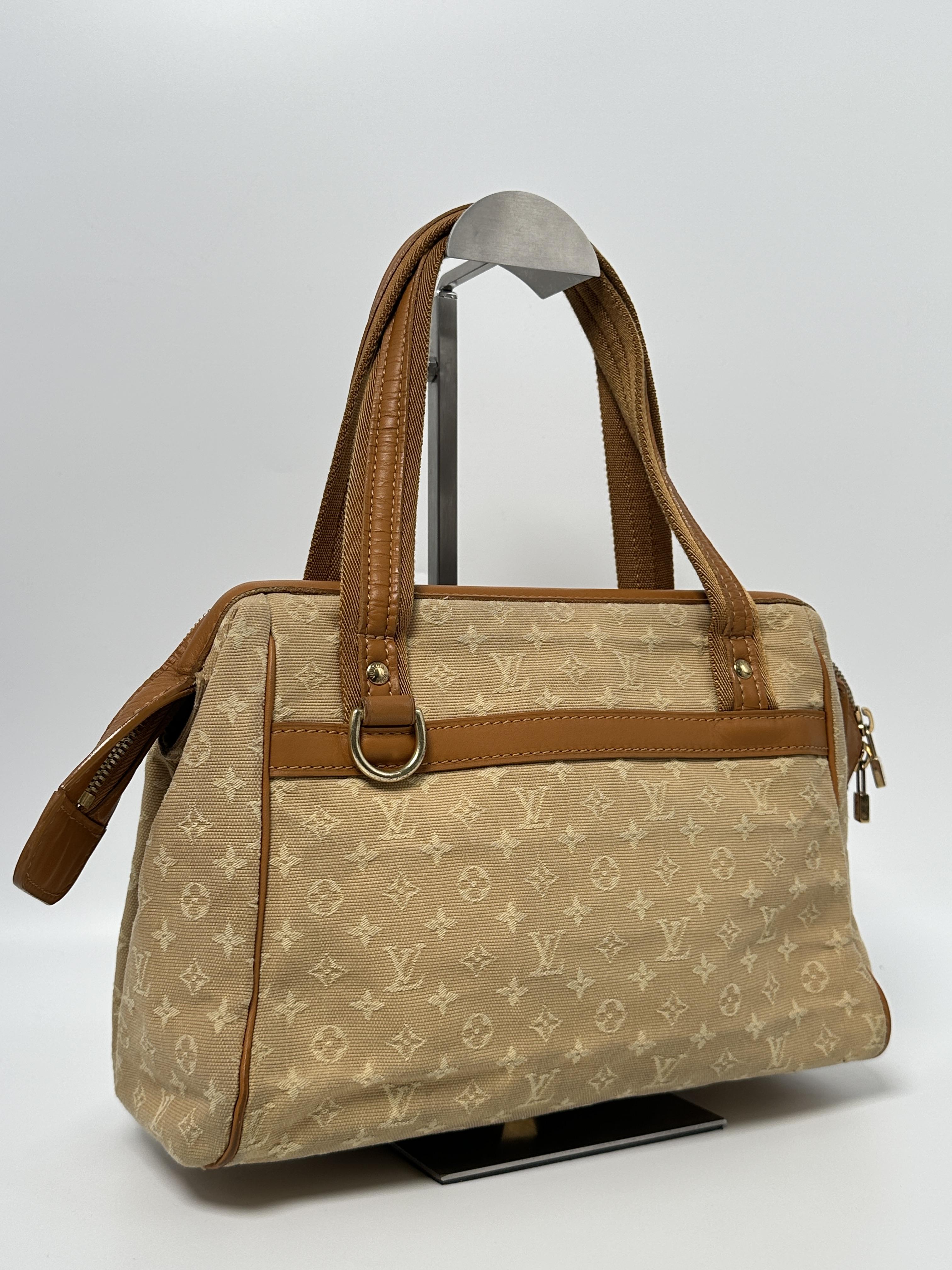 Mini Lin monogram fabric with smooth trim Mini Lin monogram fabric with smooth trim Mini Lin Josephine PM Top Handle Bag XU017LV