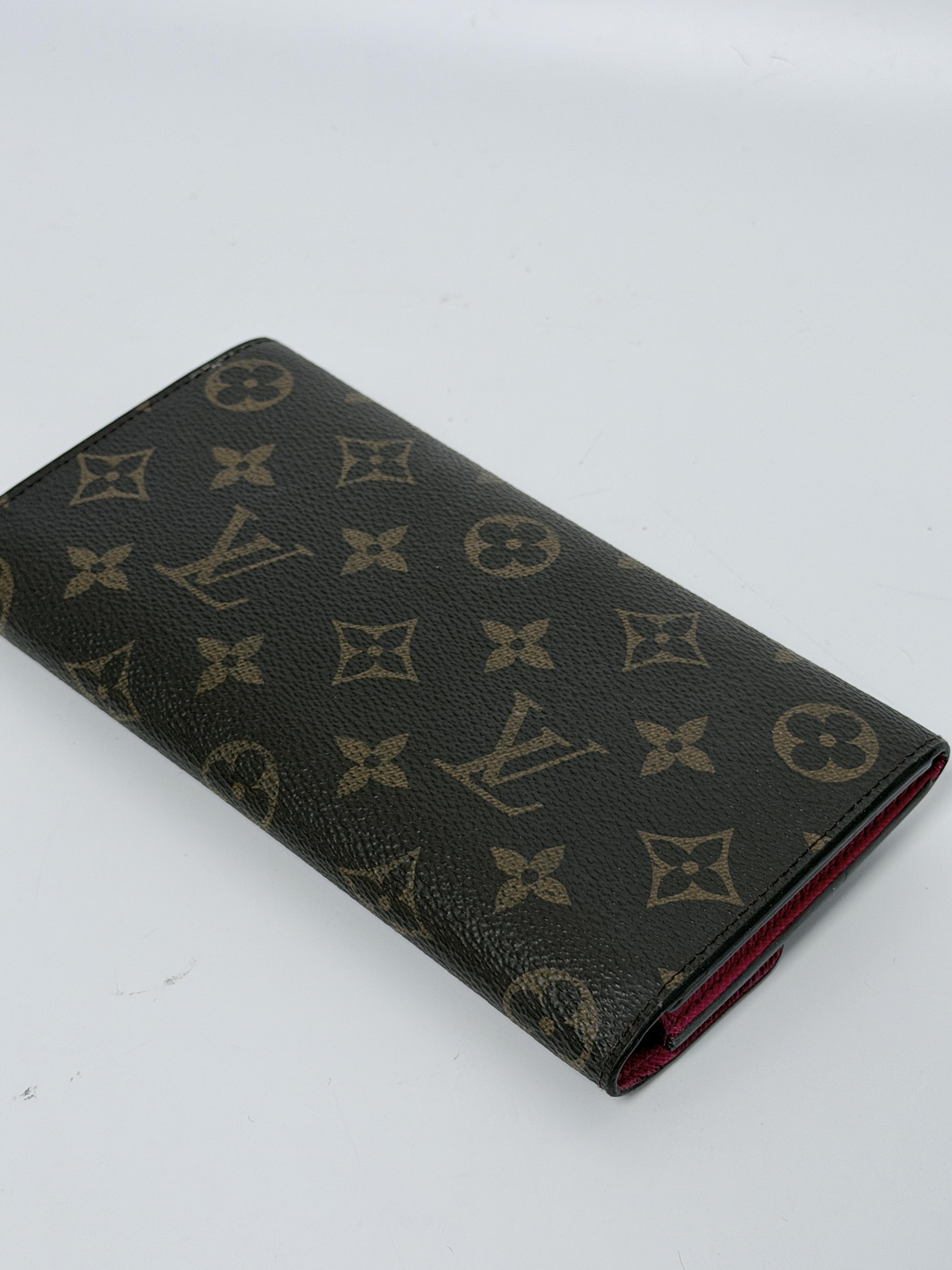 Monogram Emilie Long Flap Wallet Fuchsia SH424LV