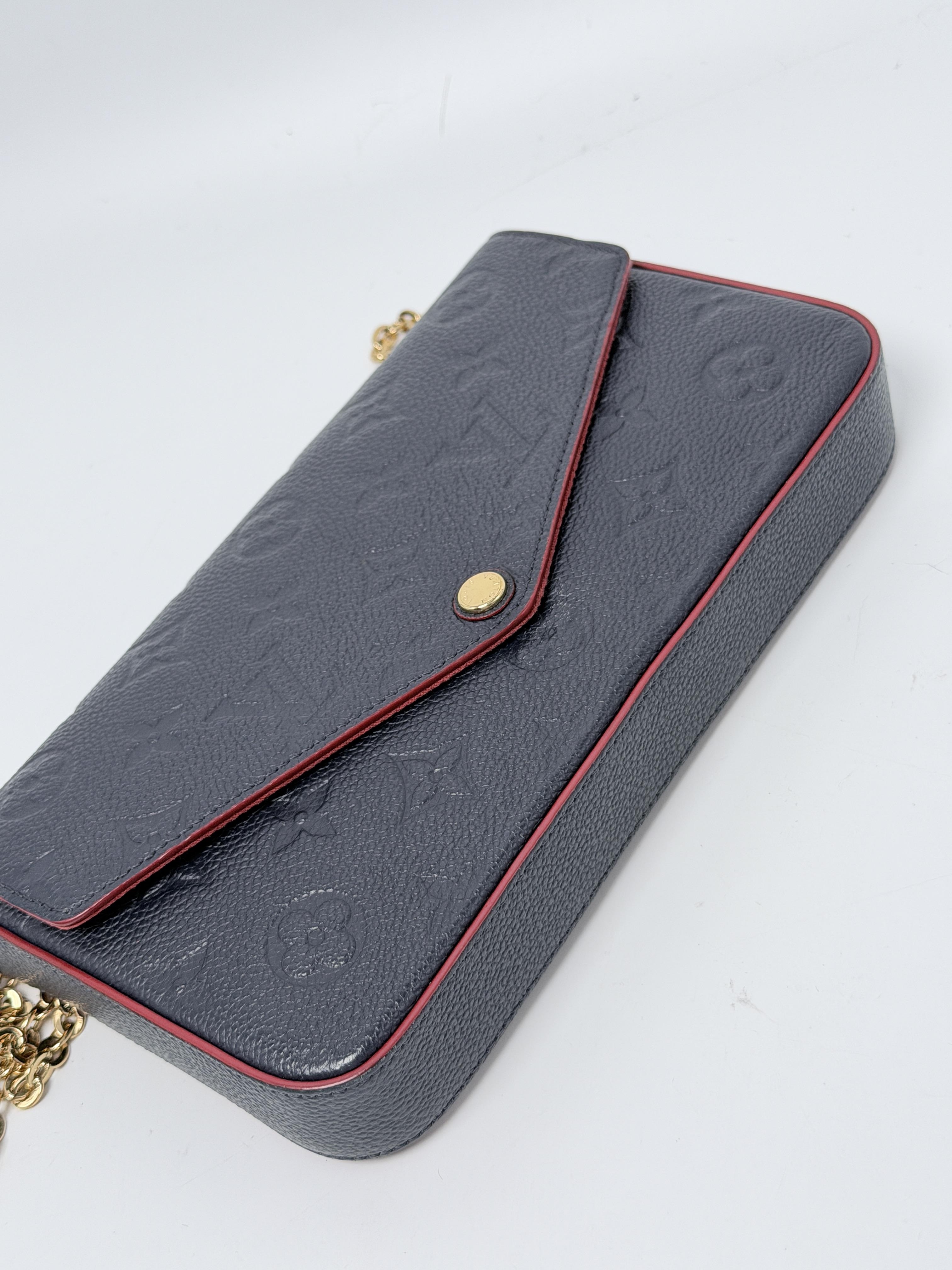 Félicie Pochette Empreinte Marine Rouge Crossbody Bag 3IN1 ZS096LV