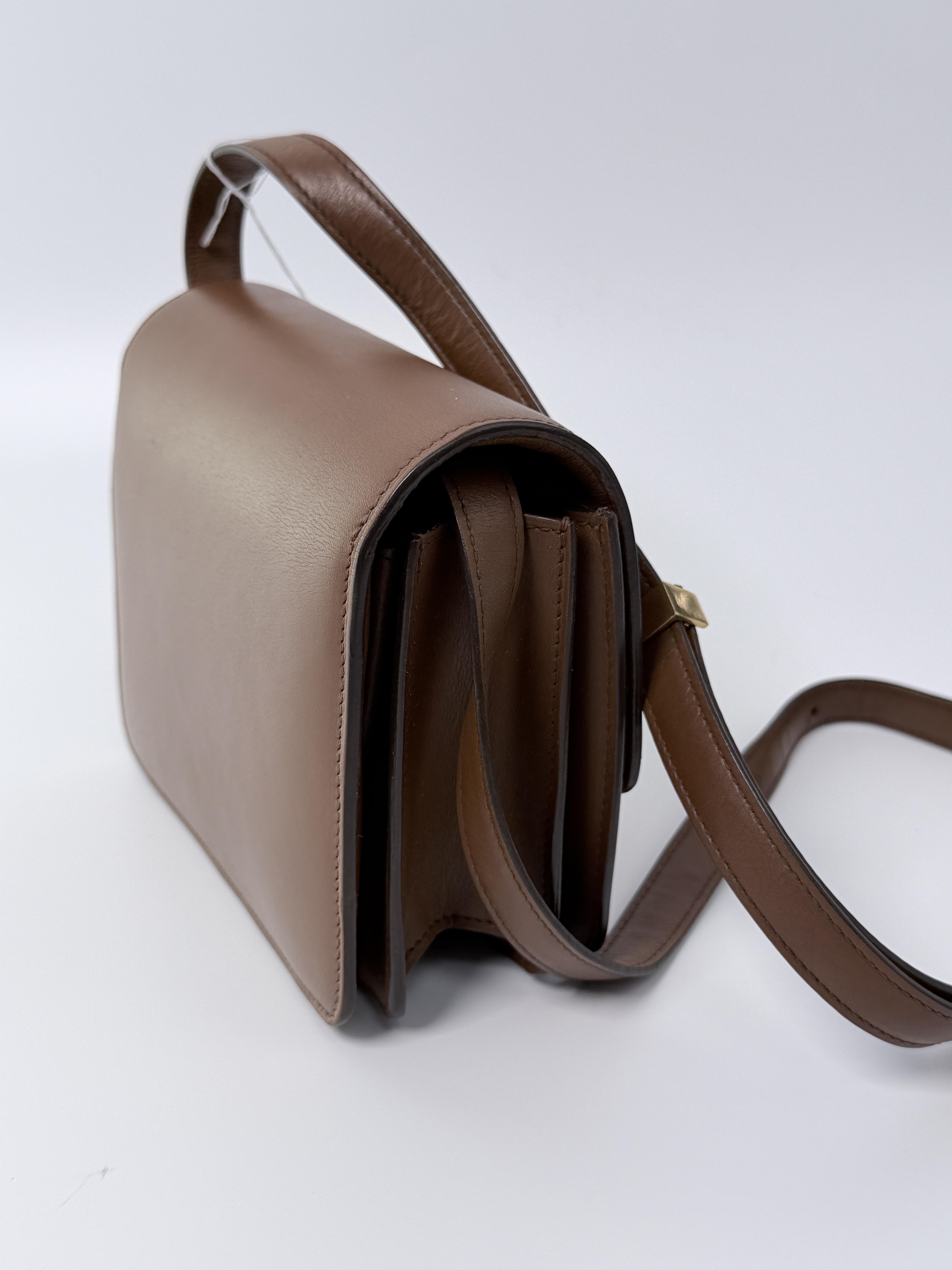Classic Box Brown Crossbody Bag FJ1382CE