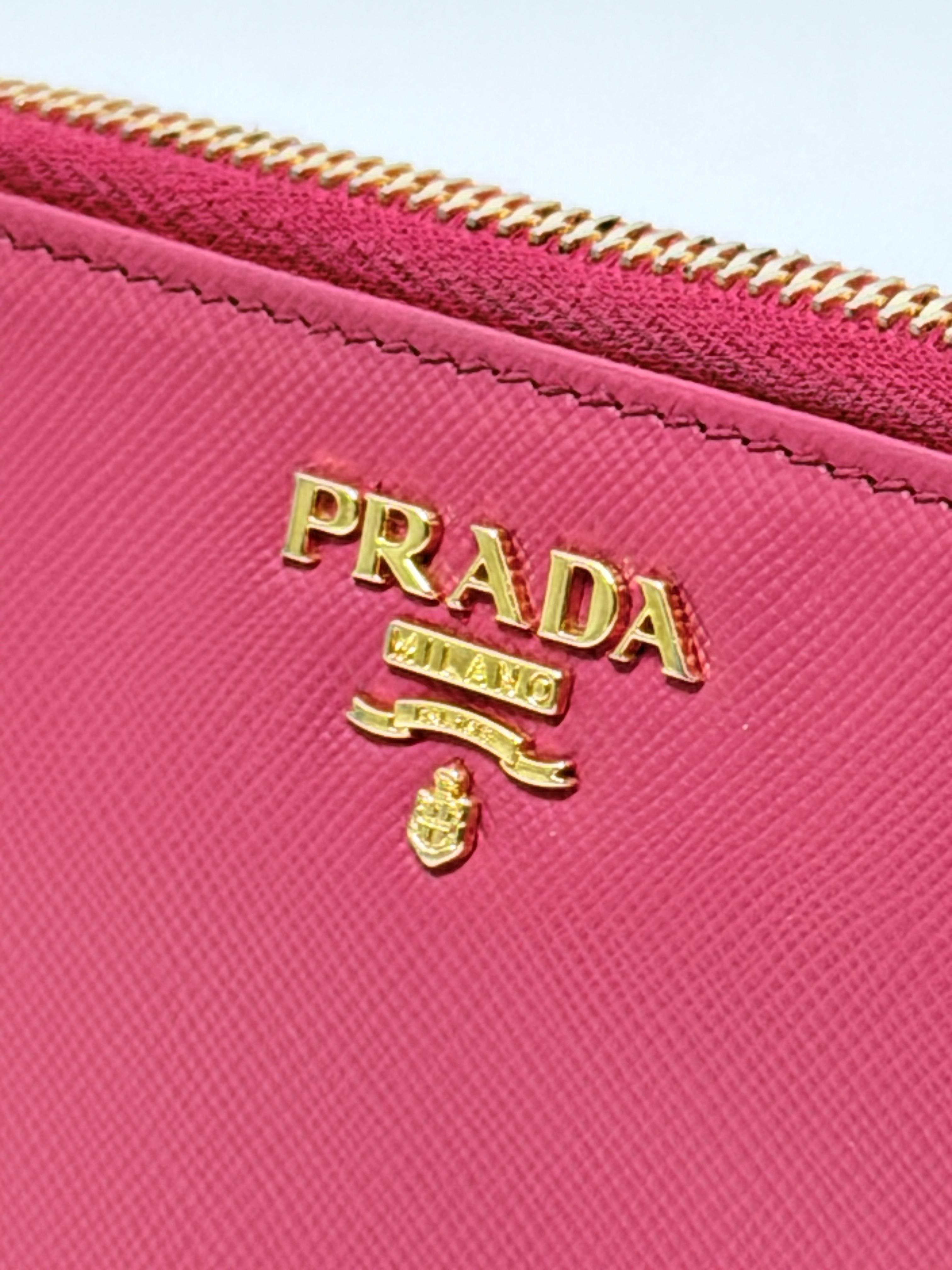 Vitello Move Zip Around Continental Long Wallet Peonia Pink JD1532PR