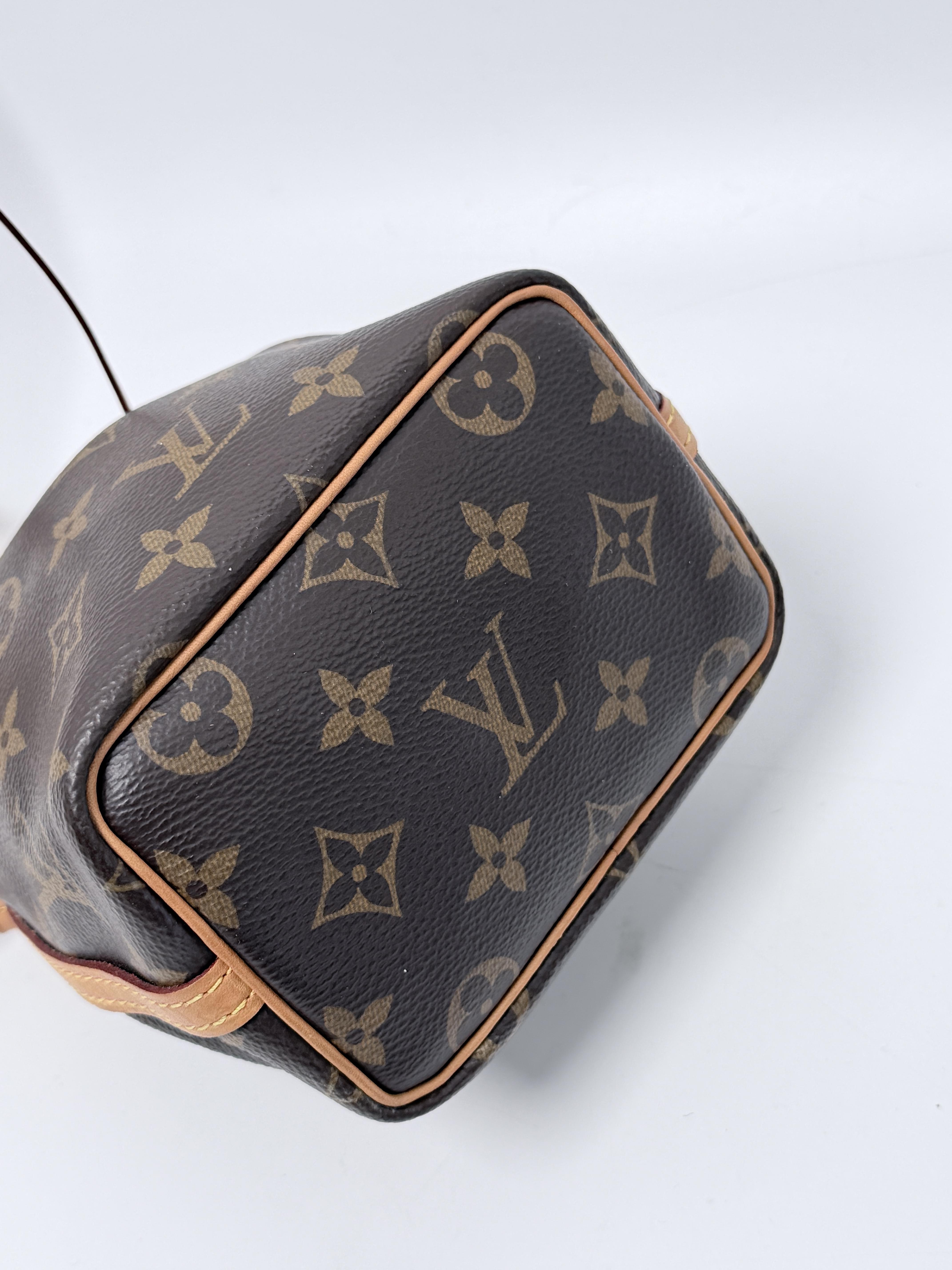 Nano Noe Monogram Mini Bucket Crossbody Bag ZS095LV
