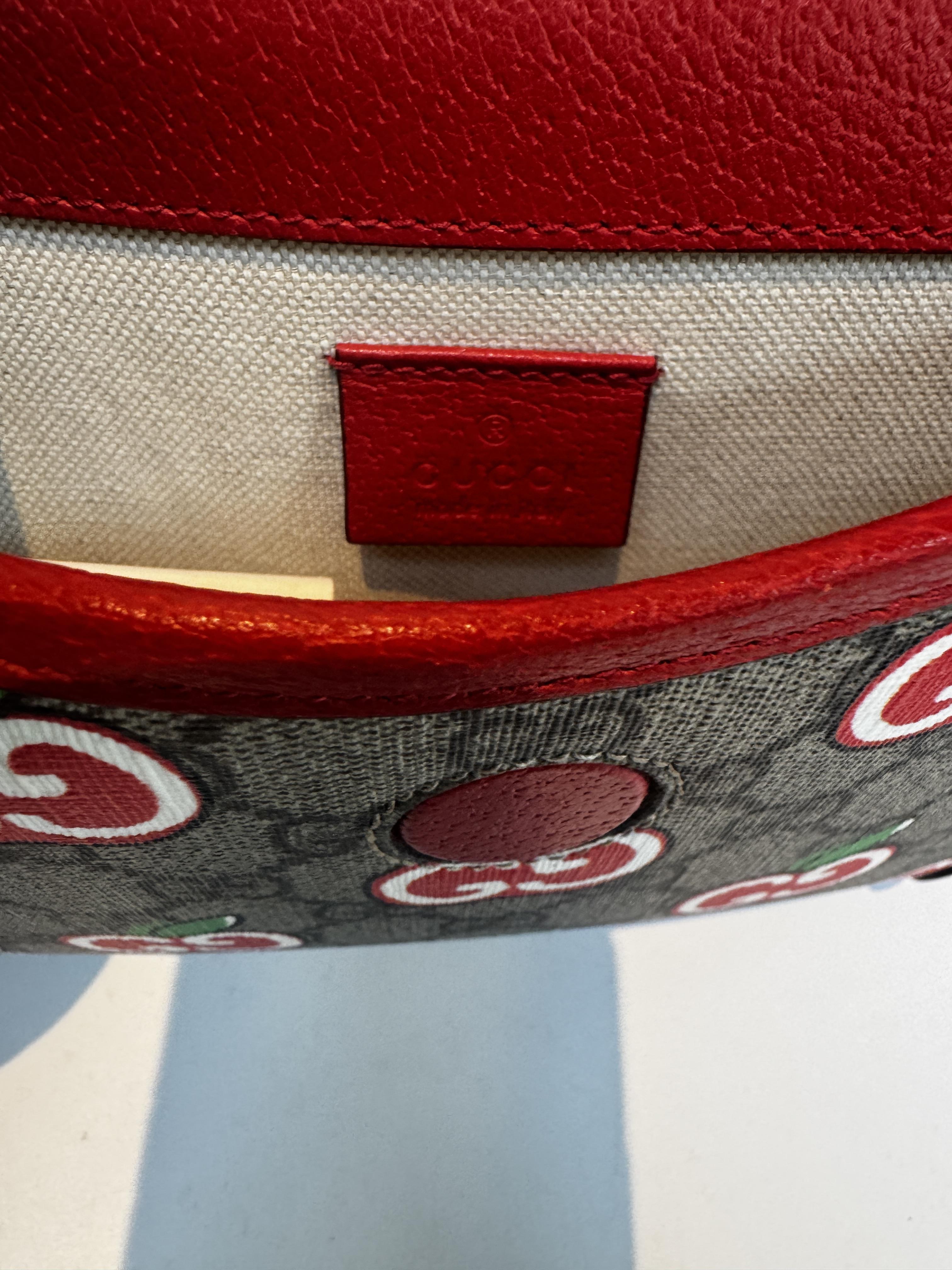 Pre-owned GUCCI Leather Crossbody Bags Apple Interlocking GG Supreme Canvas Belt Bag Multicolor GG1JX