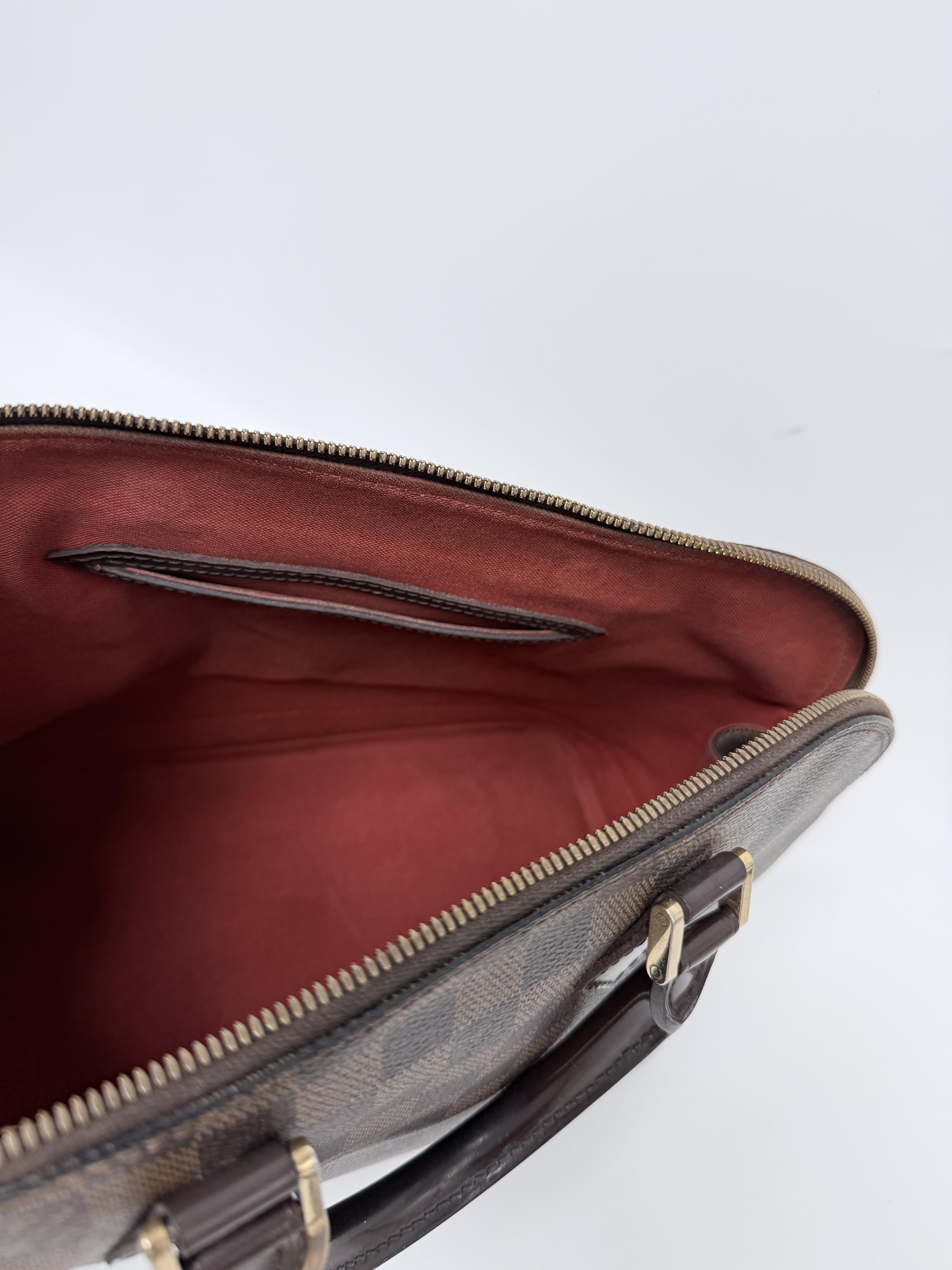Pre-owned Louis Vuitton Canvas Shoulder Bags Alma PM Damier Ebene Satchel Handle Handbag Bowling Bag JA719LV