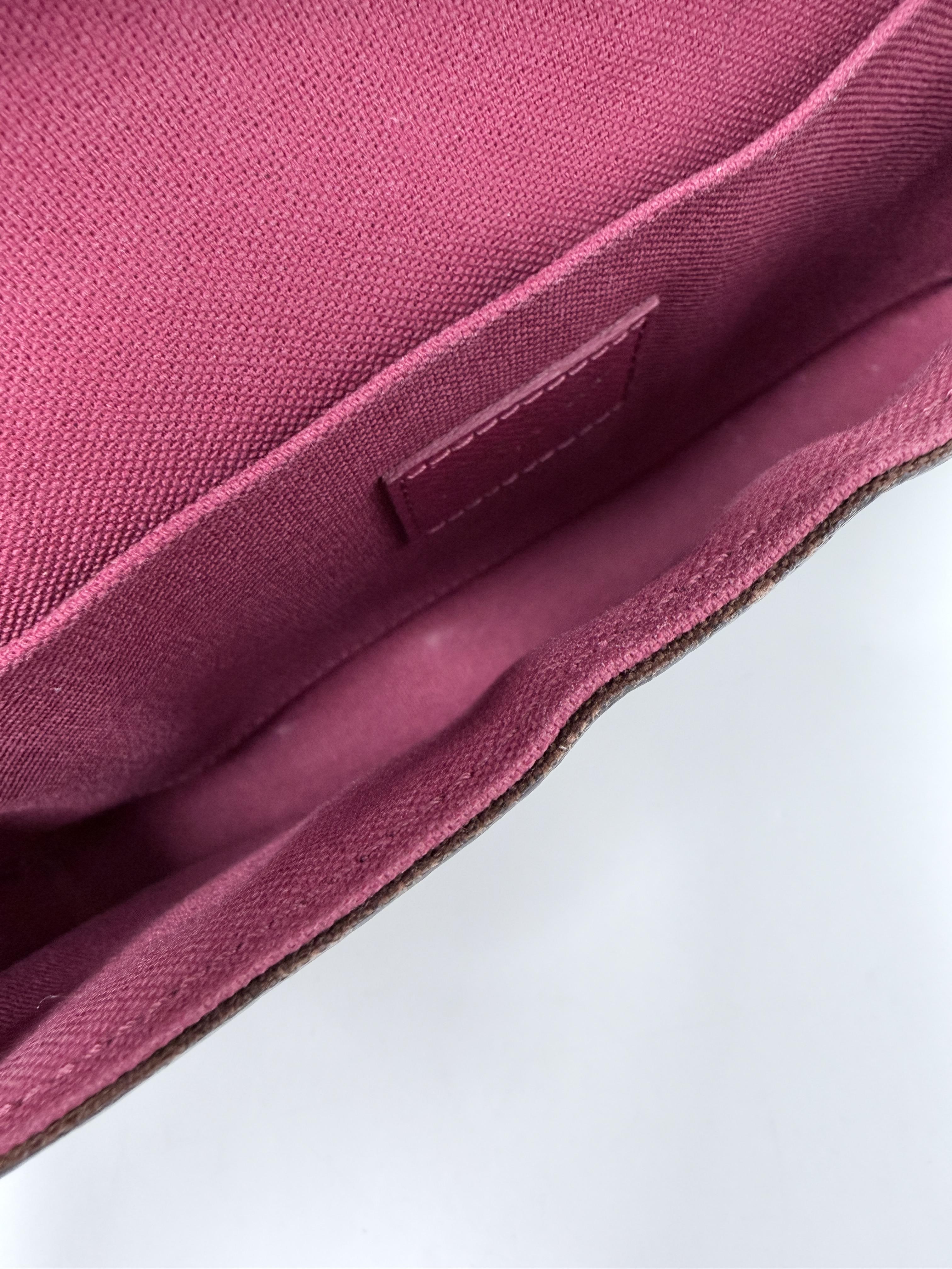 Pochette Felicie Monogram Fuchsia Crossbody Bag Clutch JD1036LV