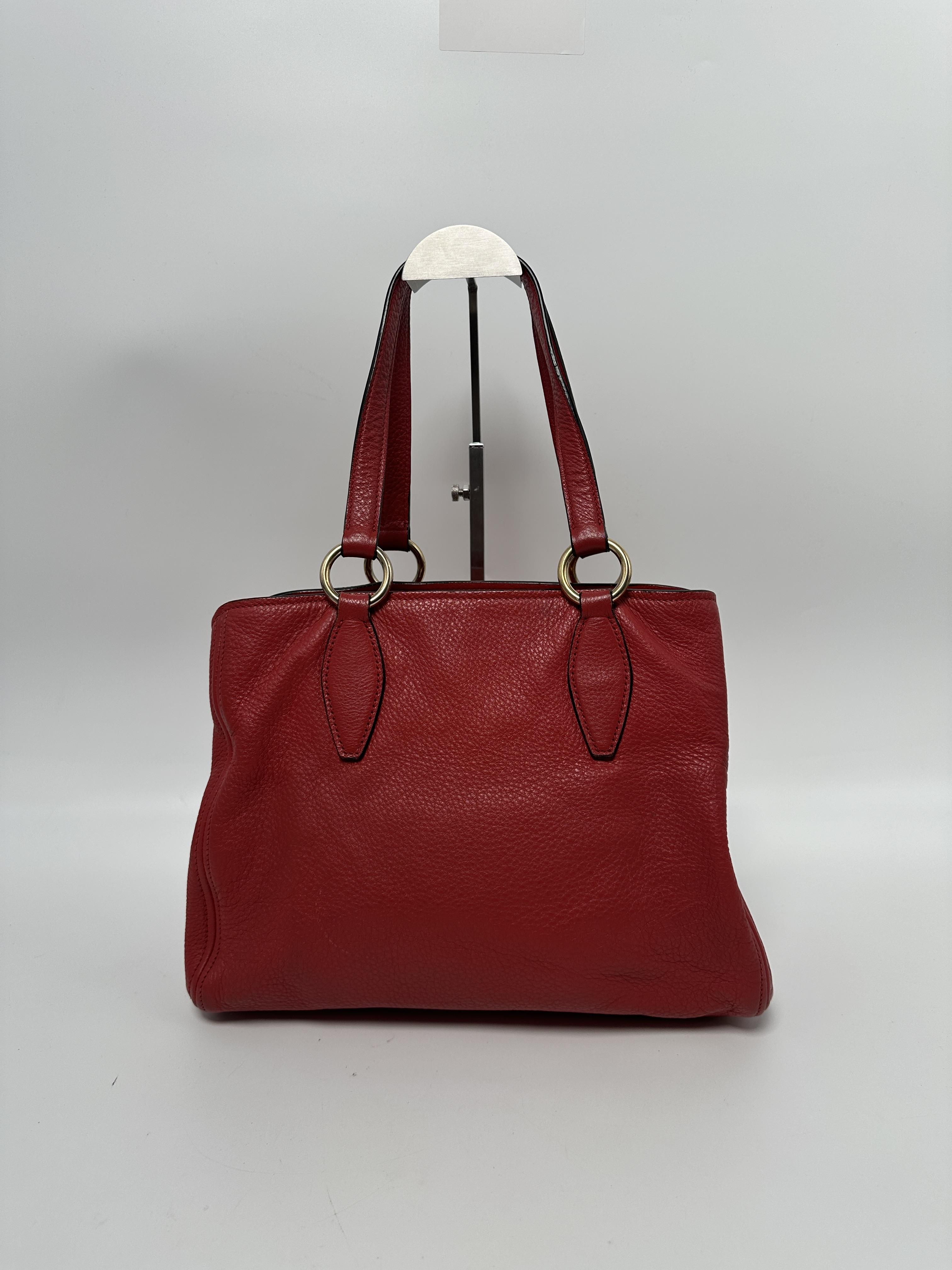 Pre-owned miu miu leather Tote Bags Vitello Phenix Convertible Tote Bag JD318MM