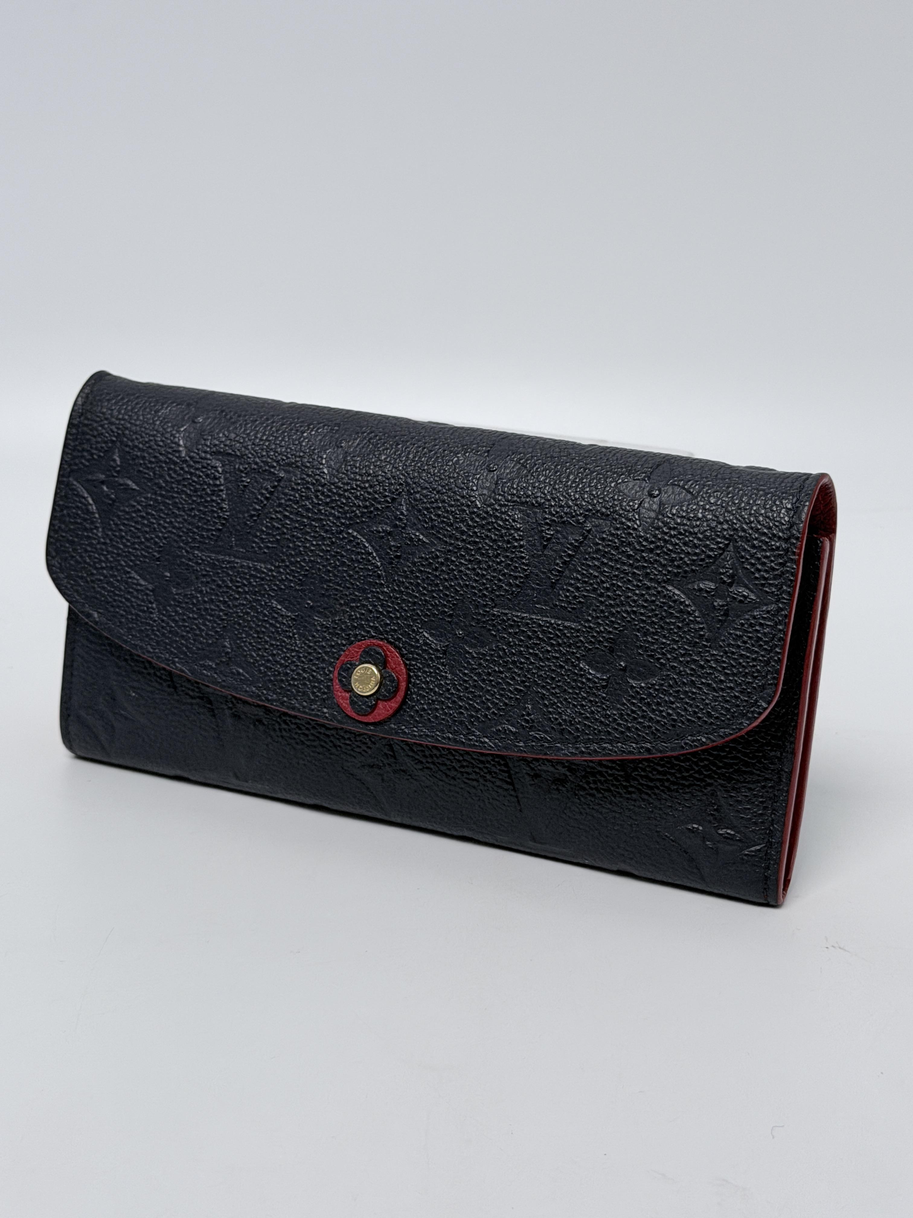 Emilie Monogram Empreinte Marine Rouge Navy Blue JD1605LV