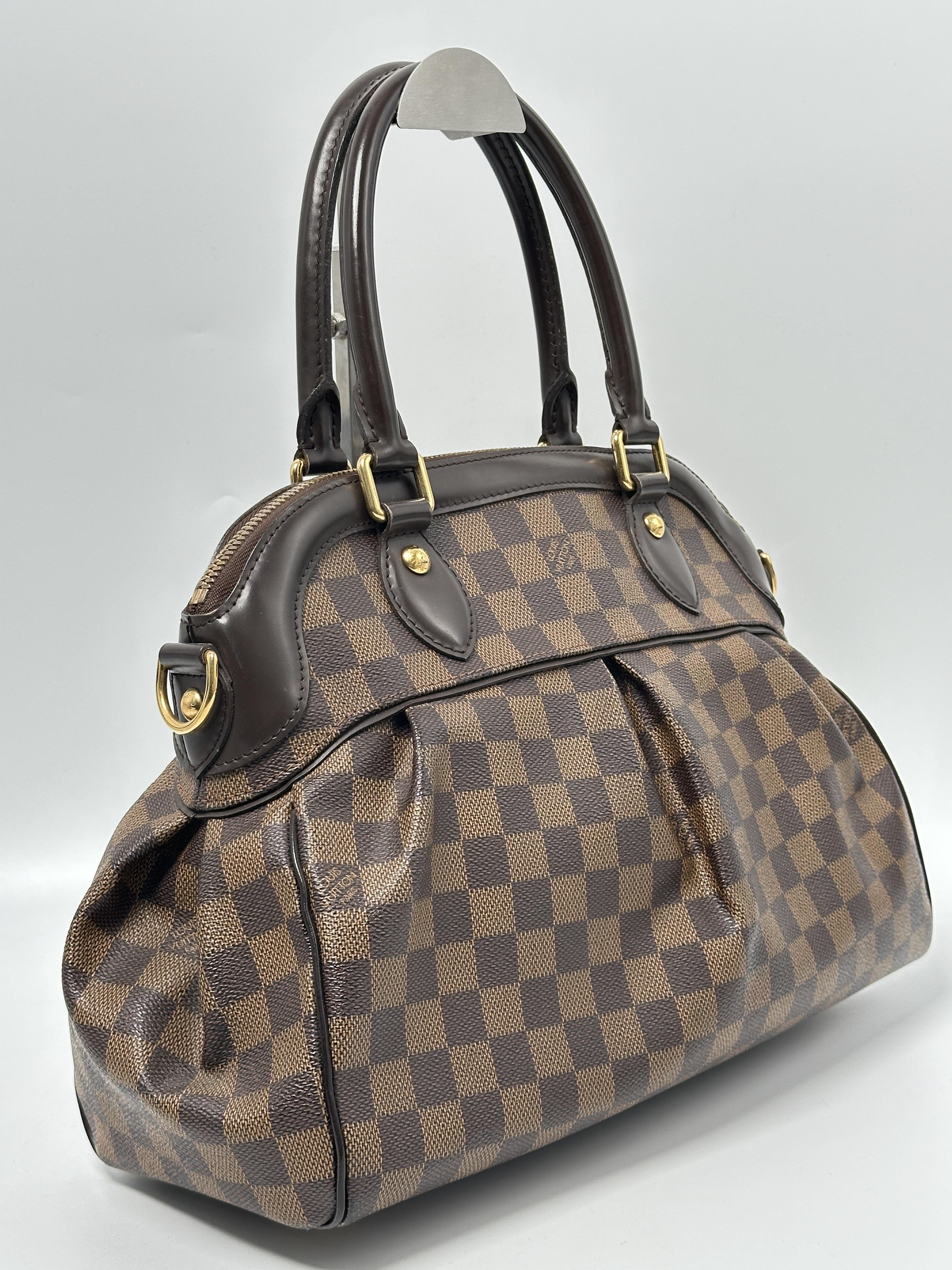 Damier Ebene Trevi PM Top Handle Bag Shoulder Handbag JD311LV