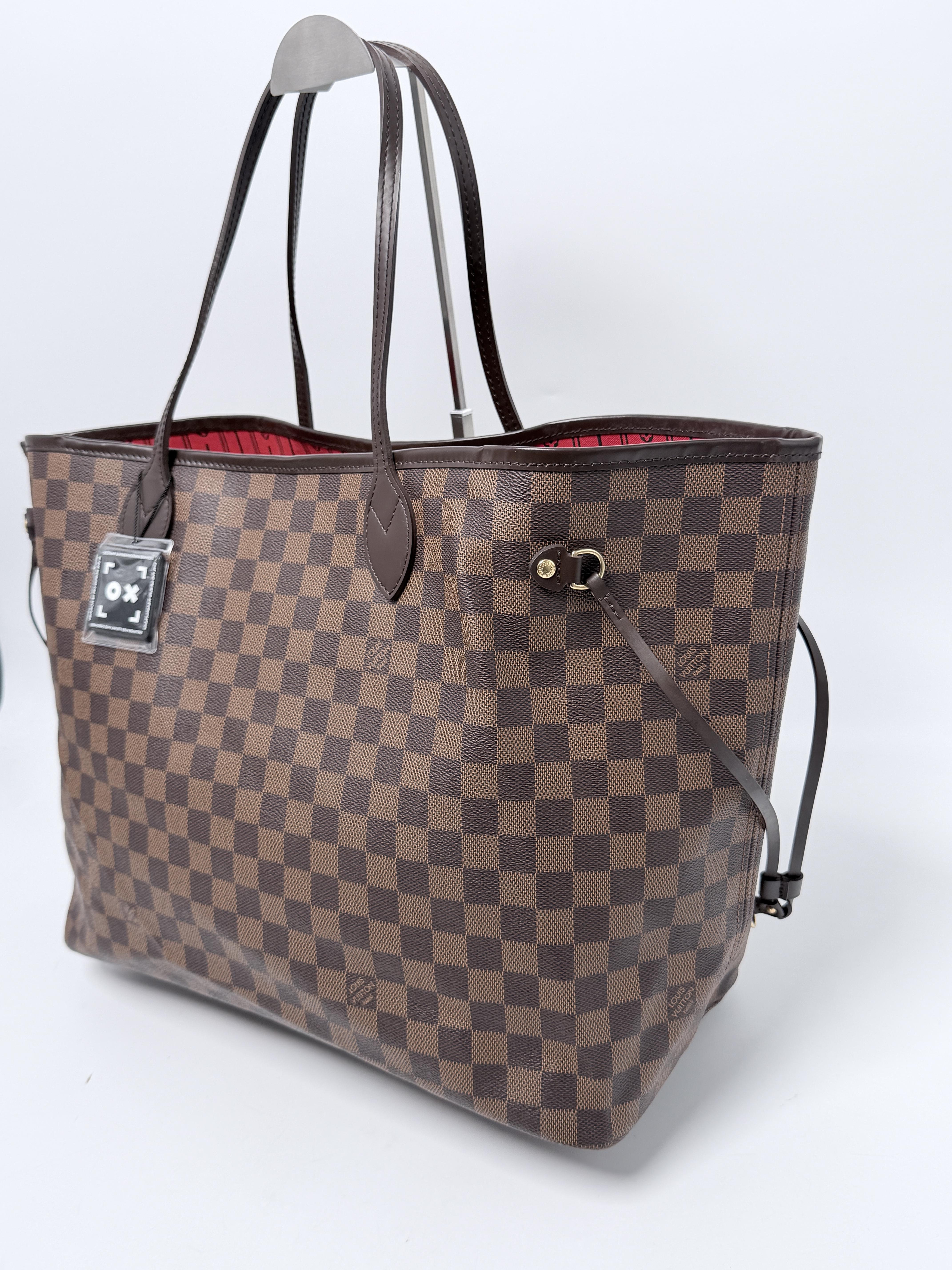Damier Ebene Neverfull GM Shopper Tote Bag Top Handle Handbag JE736LV