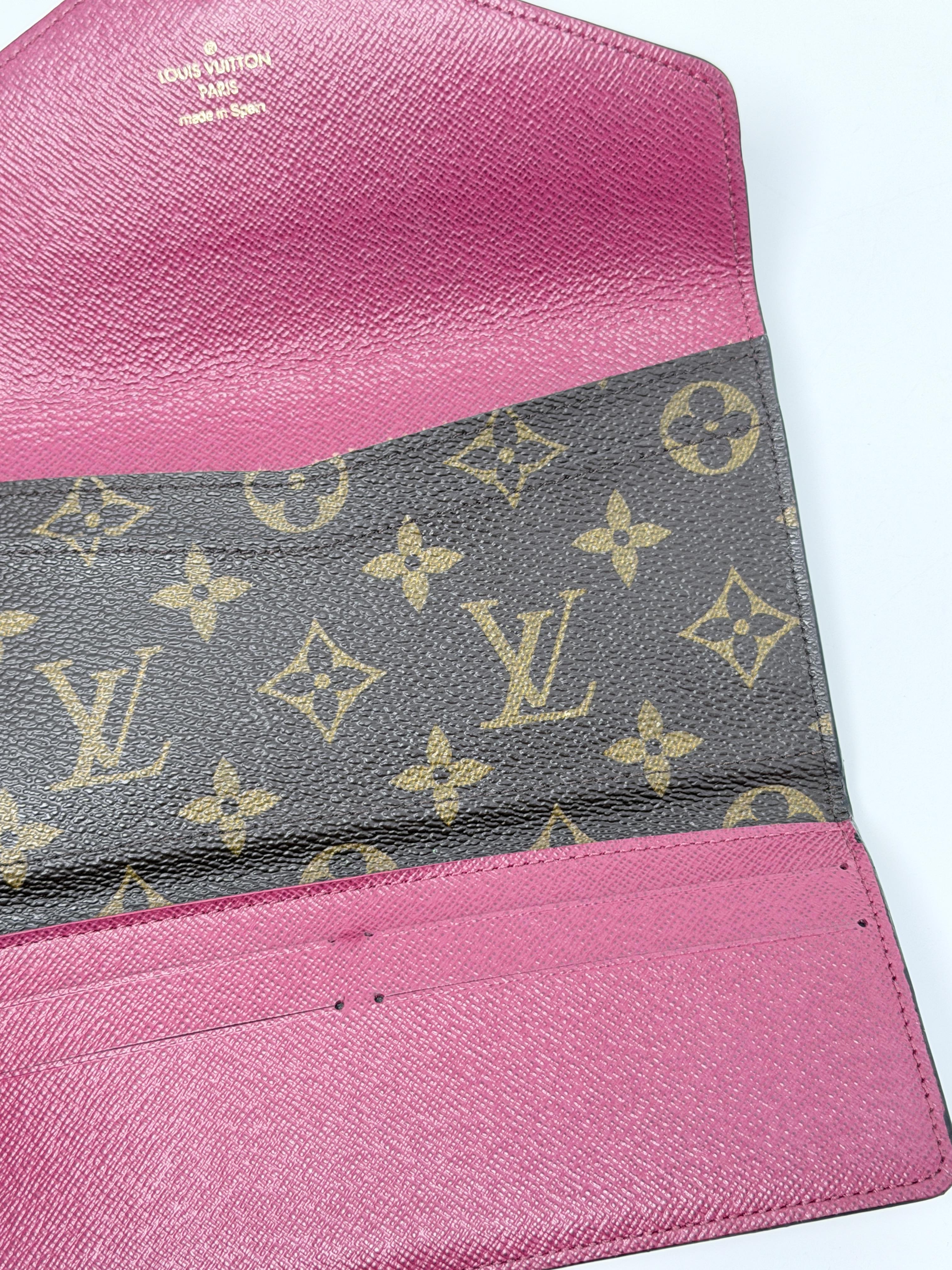 Monogram Josephine Long Wallet Fuchsia Pink 2in1 JD1187LV