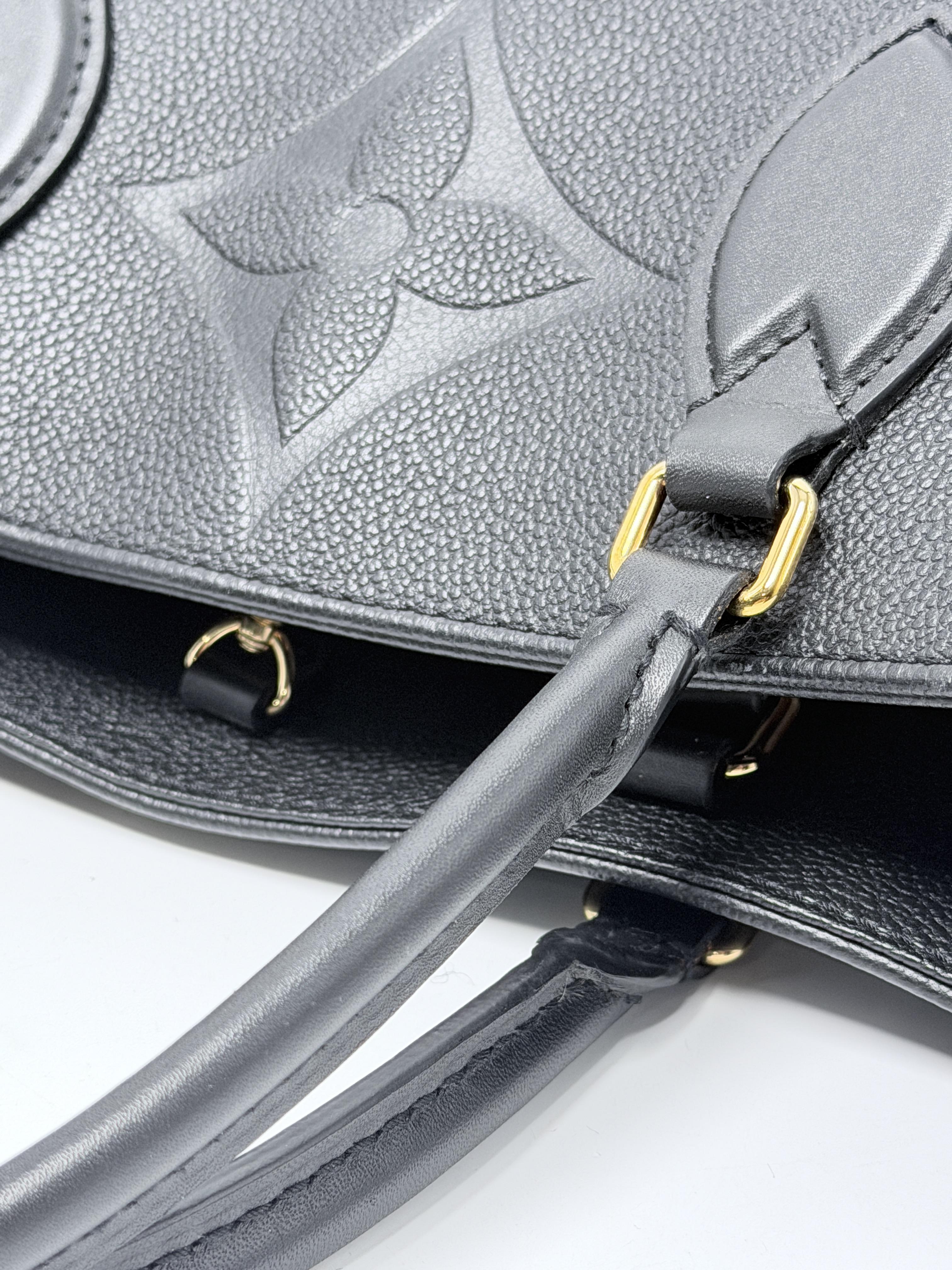 OnTheGo GM Empreinte Black Shoulder Handbag Large Tote Bag ZS099LV