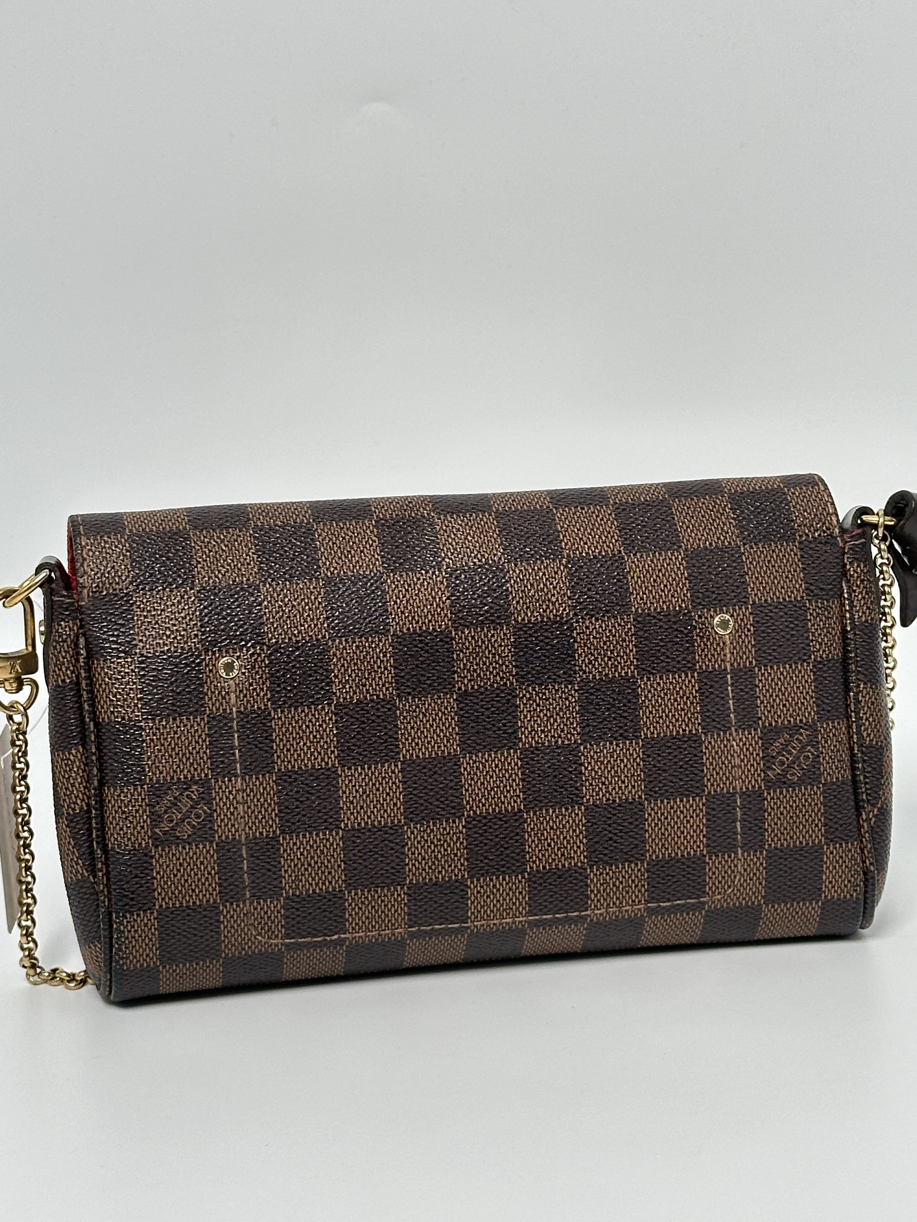 Clutches & Wristlets Favorite PM Damier Ebene Crossbody Clutch Bag Brown XU382LV
