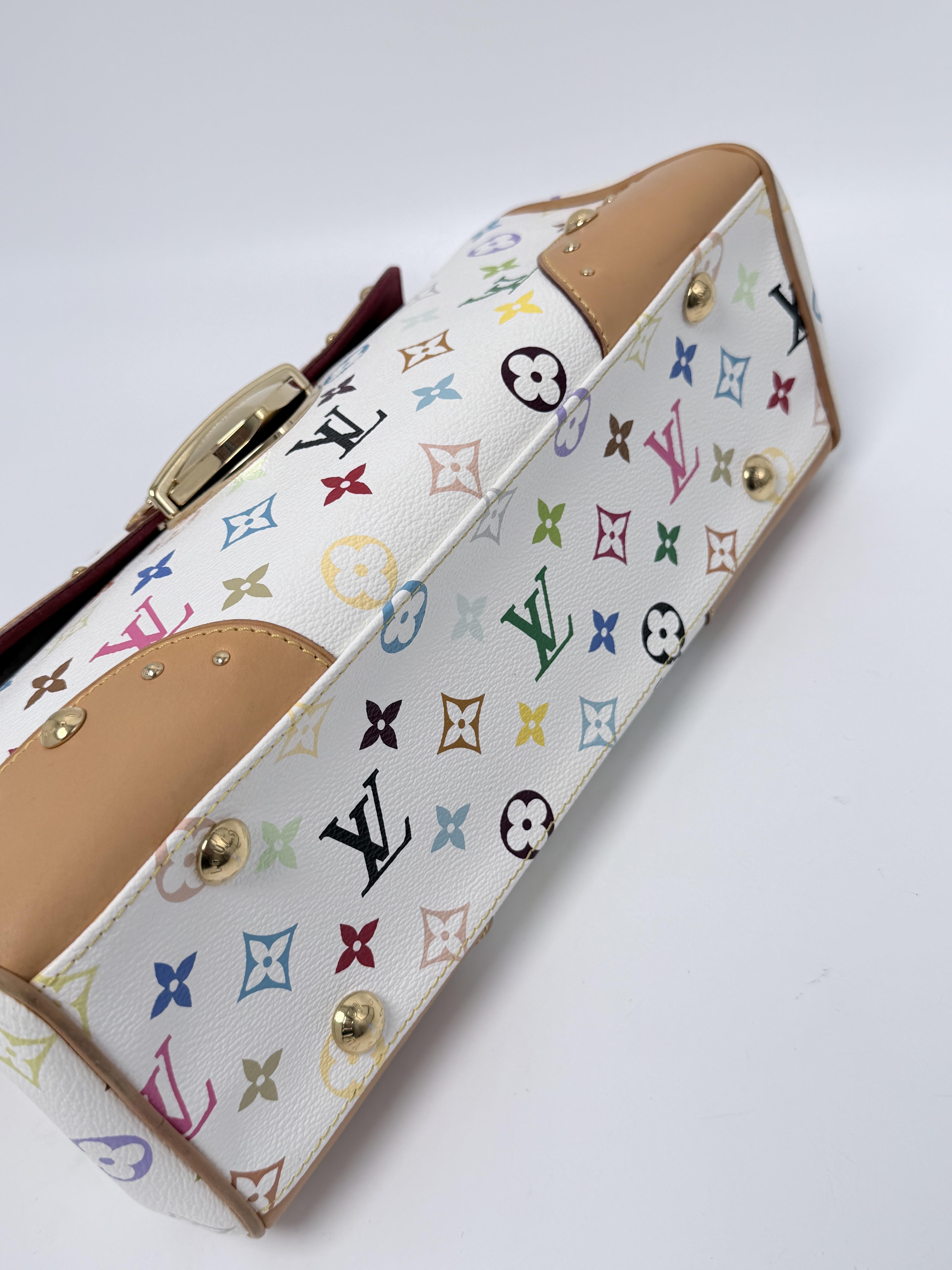 Takashi Murakami Multicolore White Beverly Shoulder Bag XU090LV