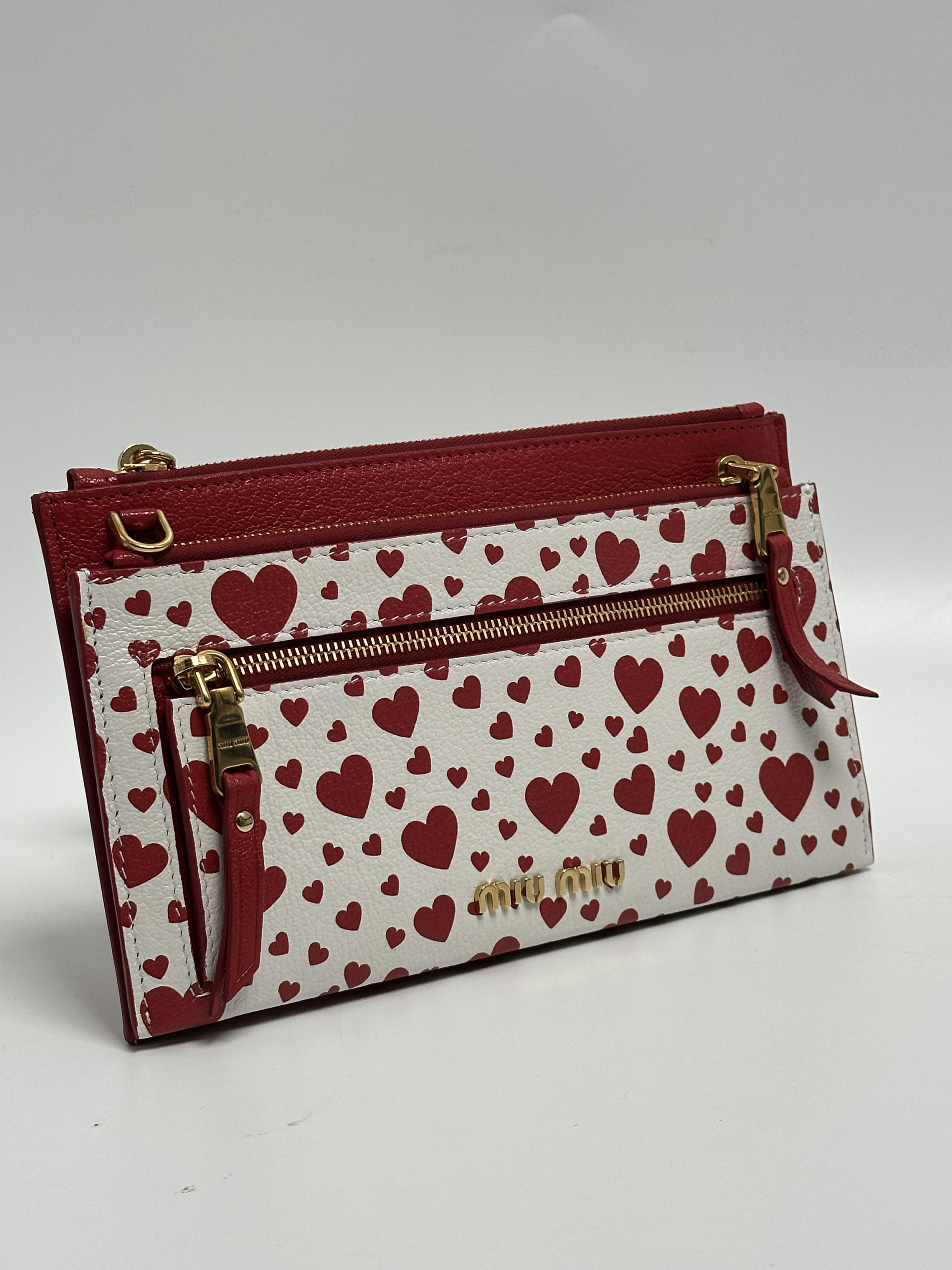Hearts Print Crossbody Wallet FJ002MM