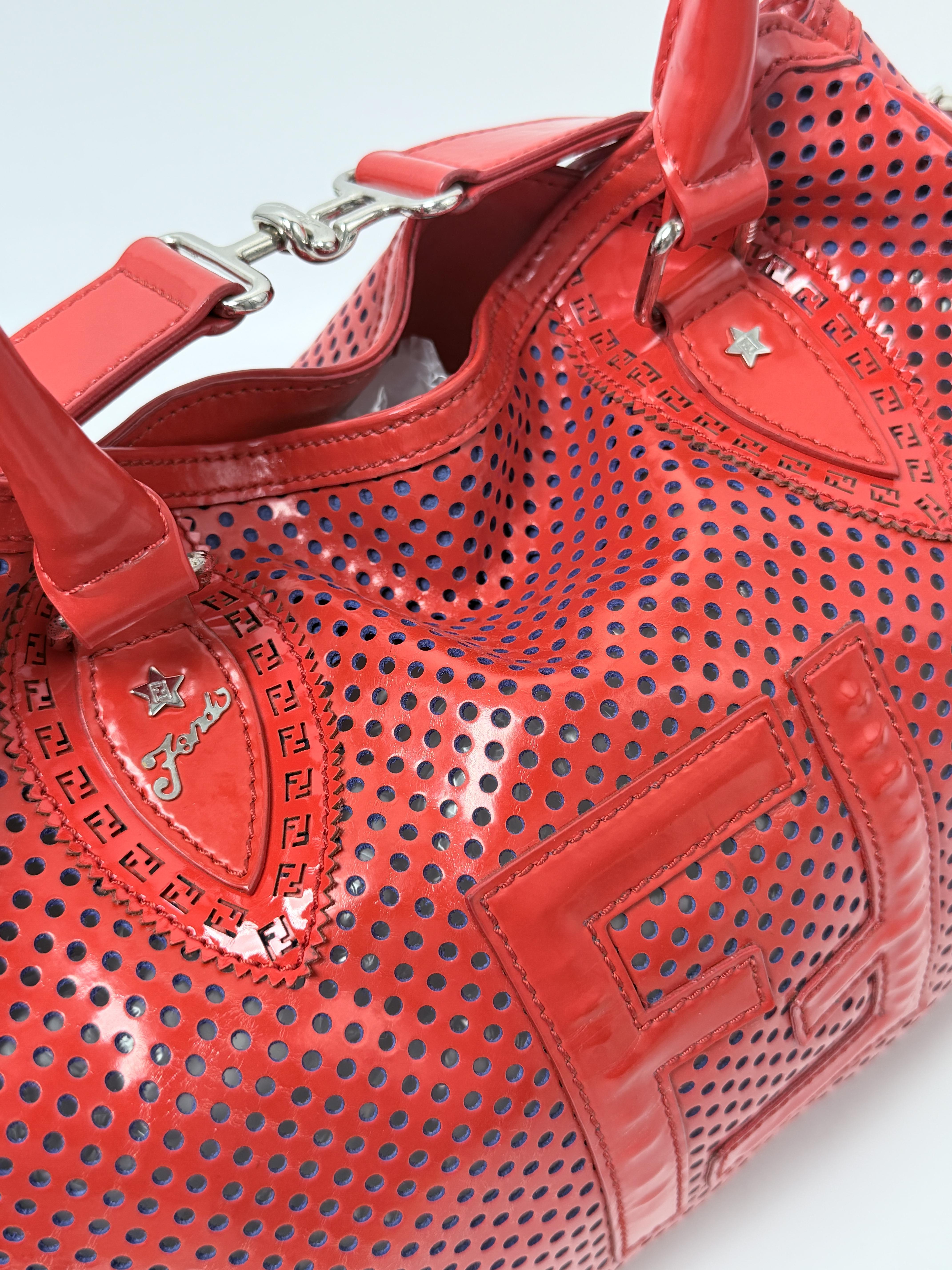 Perforated Patent Bag de Jour Medium Tote JD1448FD