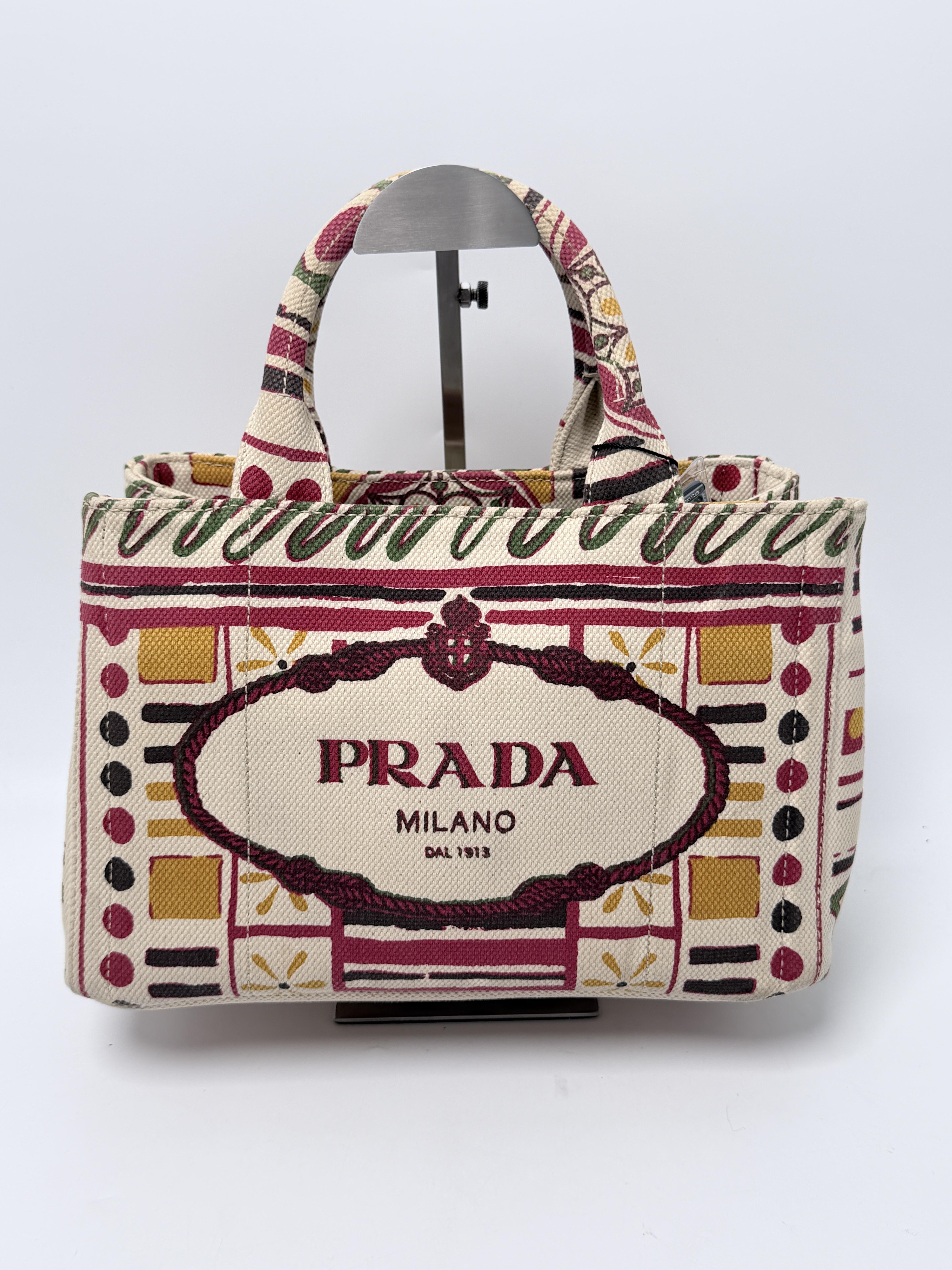Canapa Stampata Joy Small Tote Bag Top Handle Handbag JA1384PR